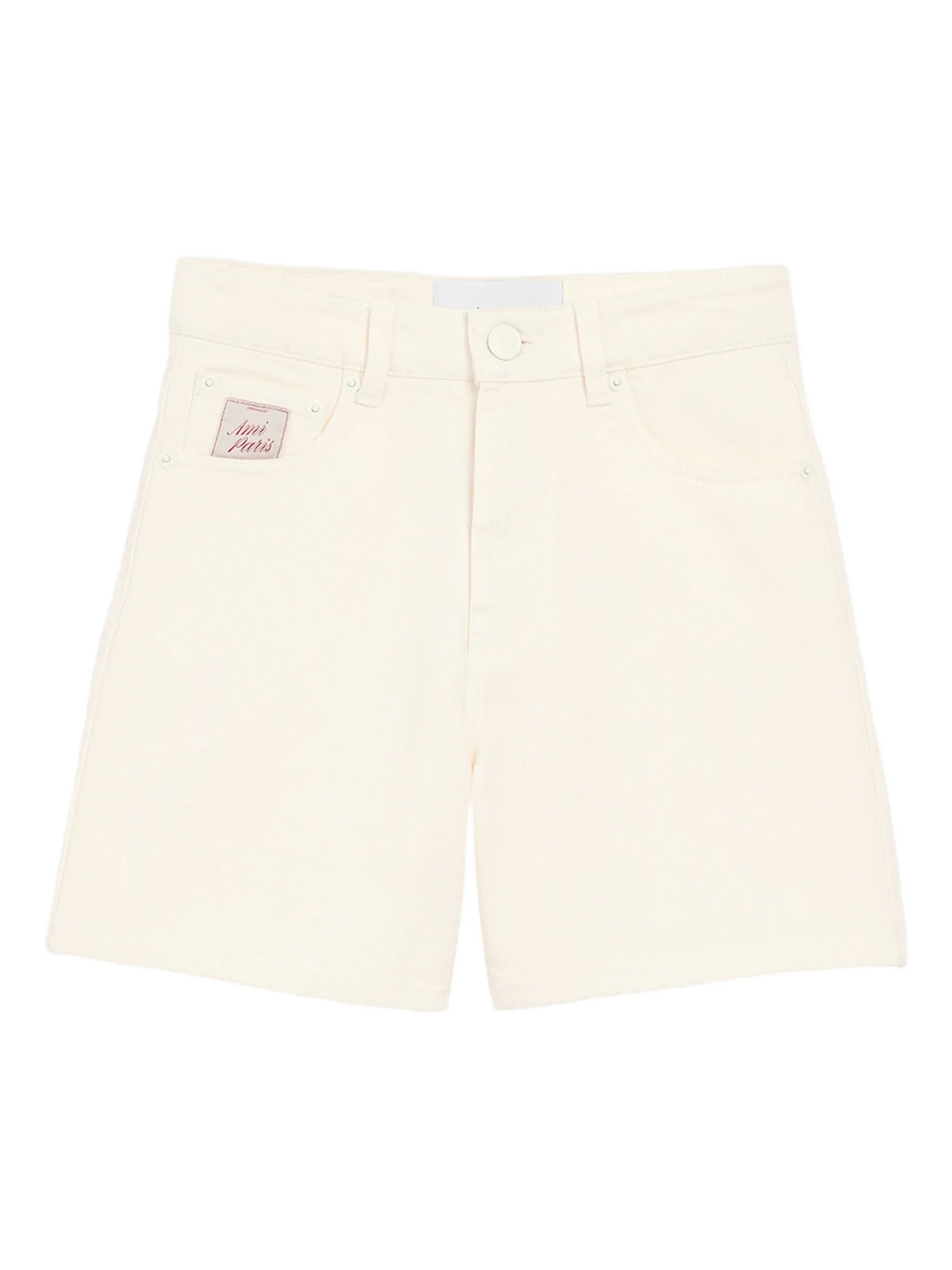Ami Alexandre Mattiussi Ami Paris White Denim Shorts
