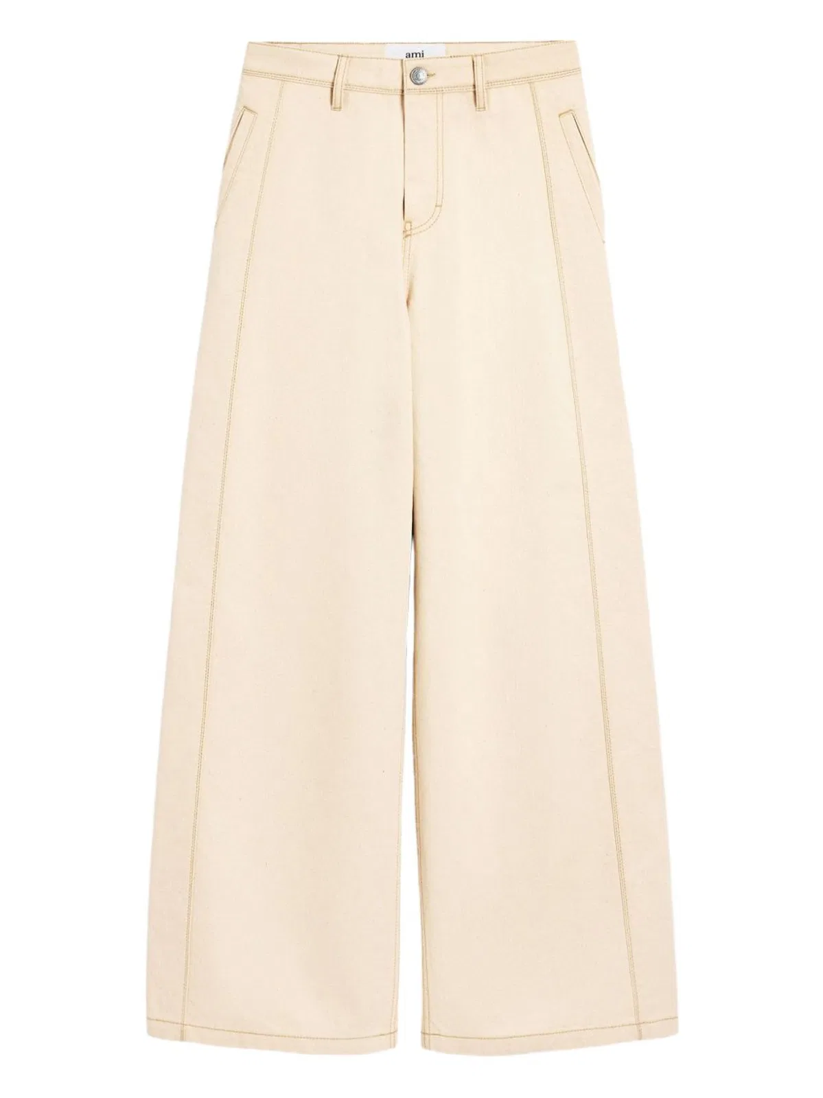 Beige Cotton Jeans