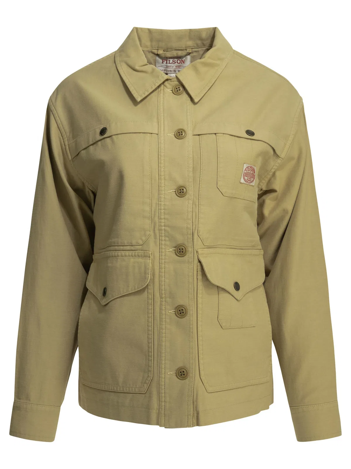 Filson Button-up Multi-pocket Jacket In Green