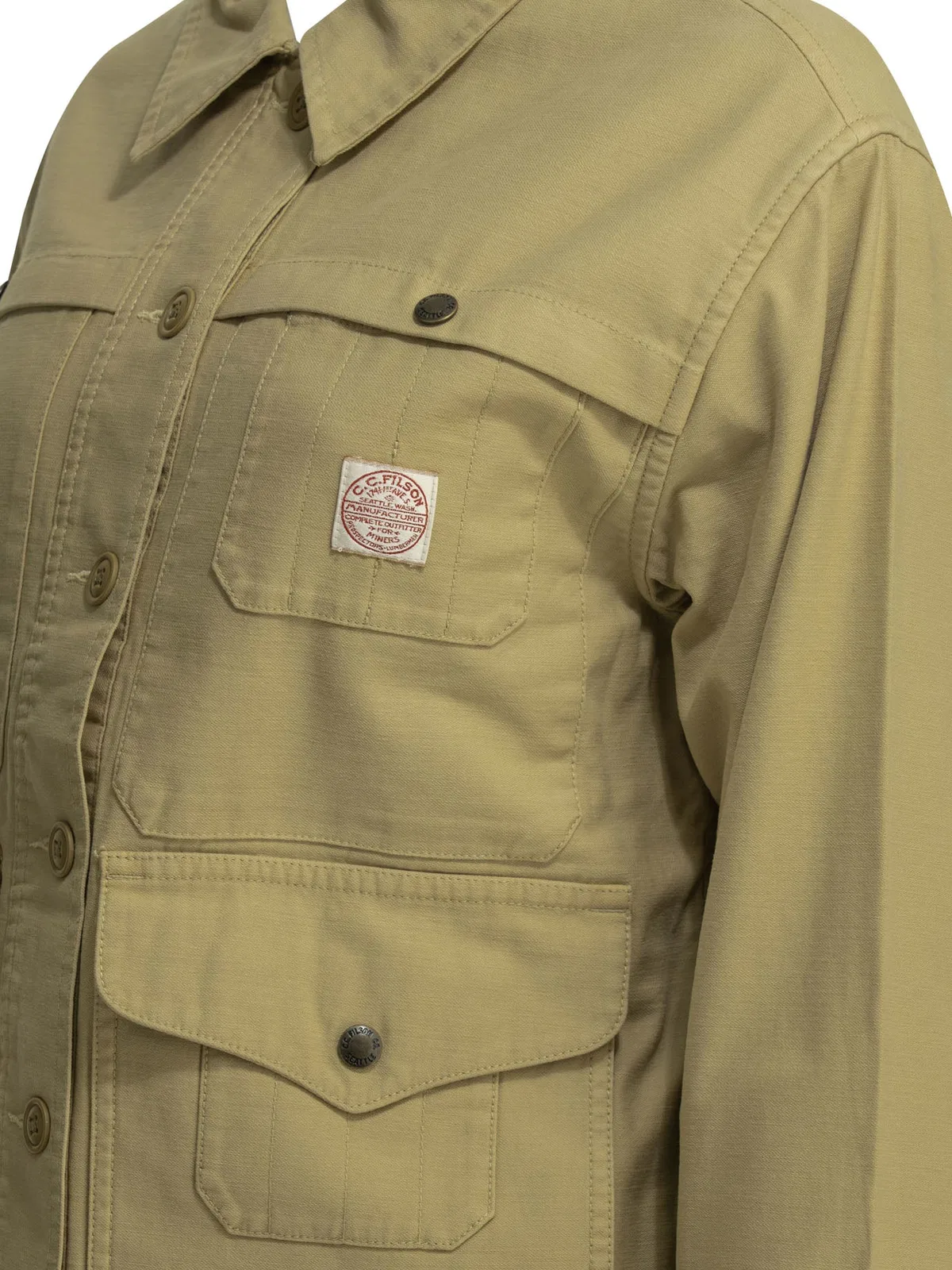Filson Button-up Multi-pocket Jacket In Green