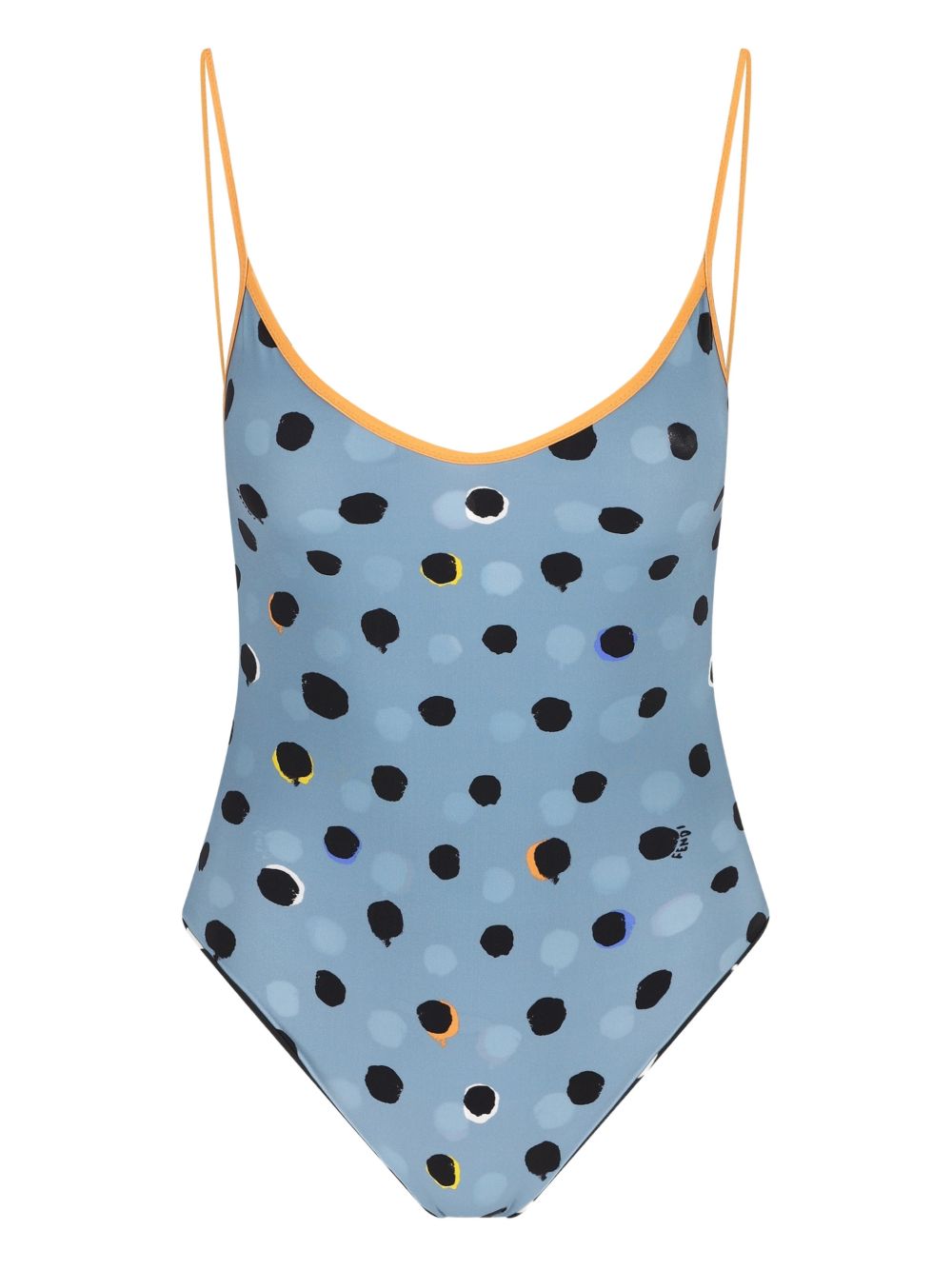 Reversible Polka Dot Onepiece Swimsuit