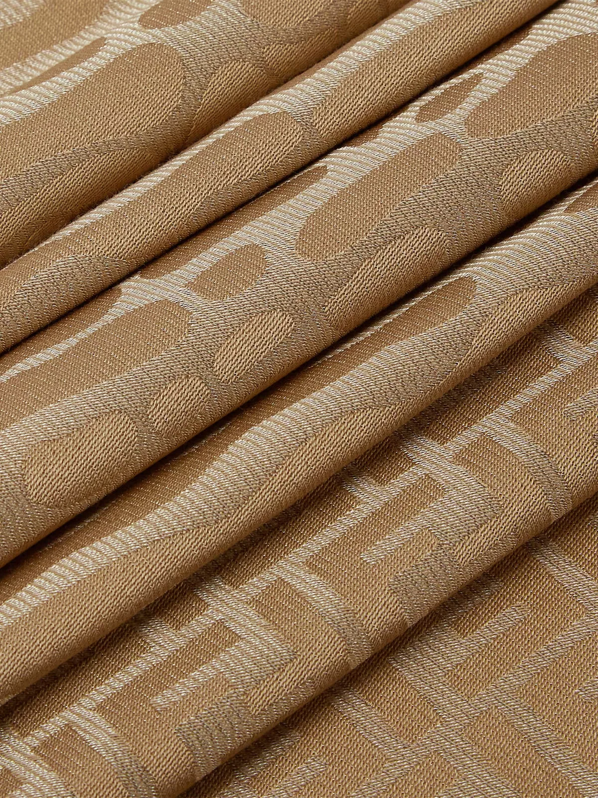 Fendi Silk Blend Squared Scarf In Brown
