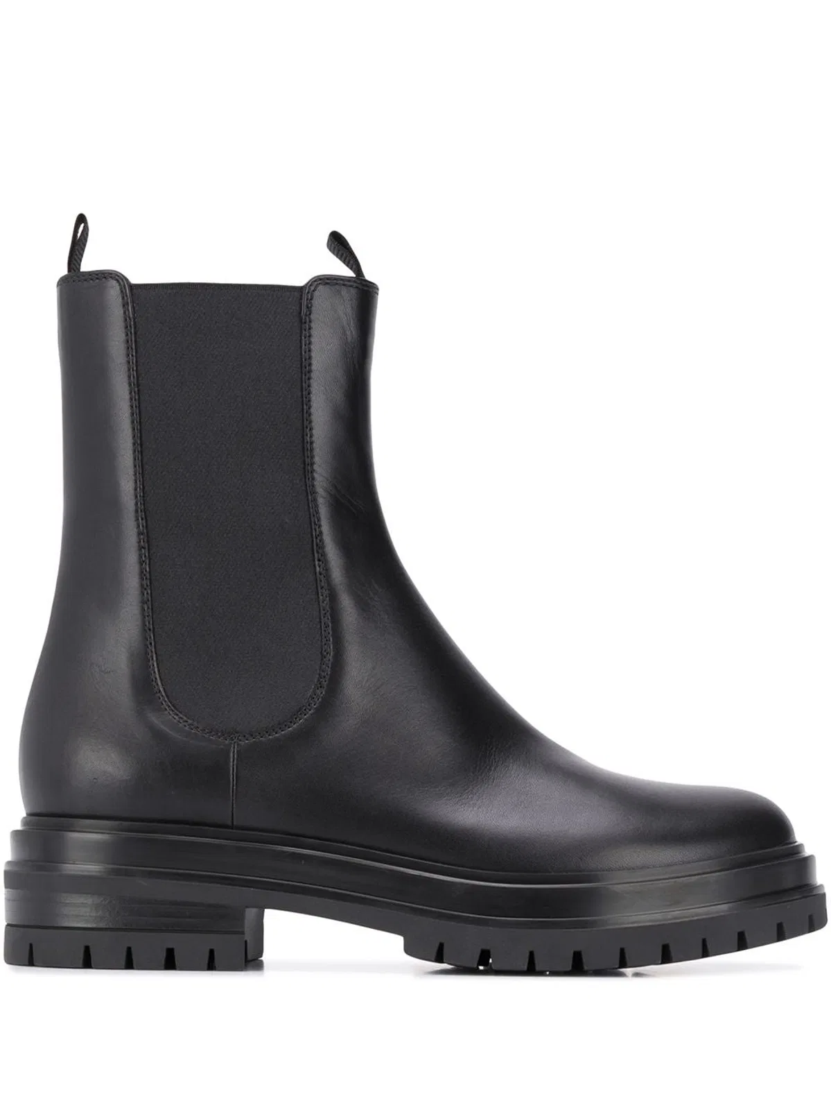 Black Calf Leather Boots