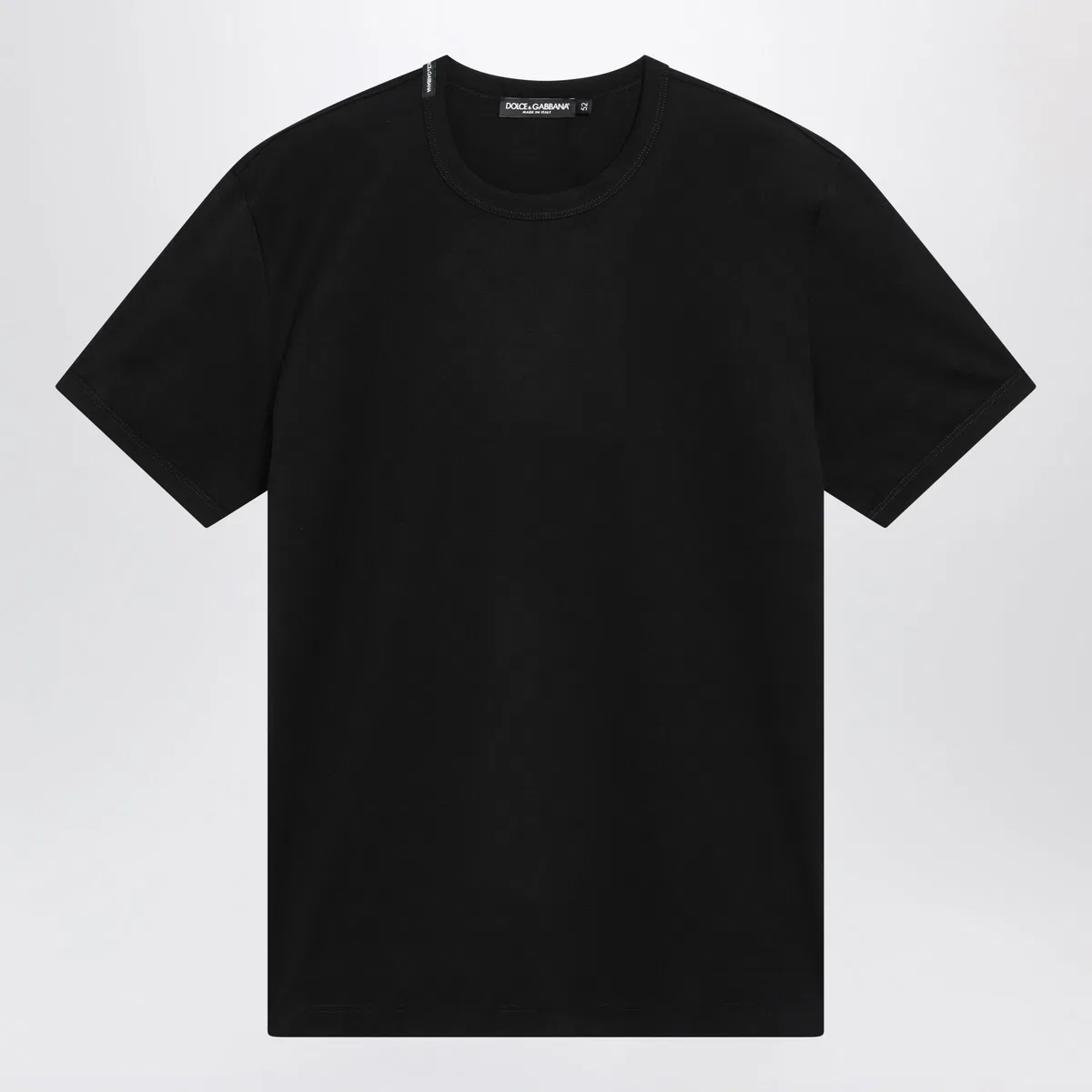 Dolce & Gabbana Black Cotton T-Shirt