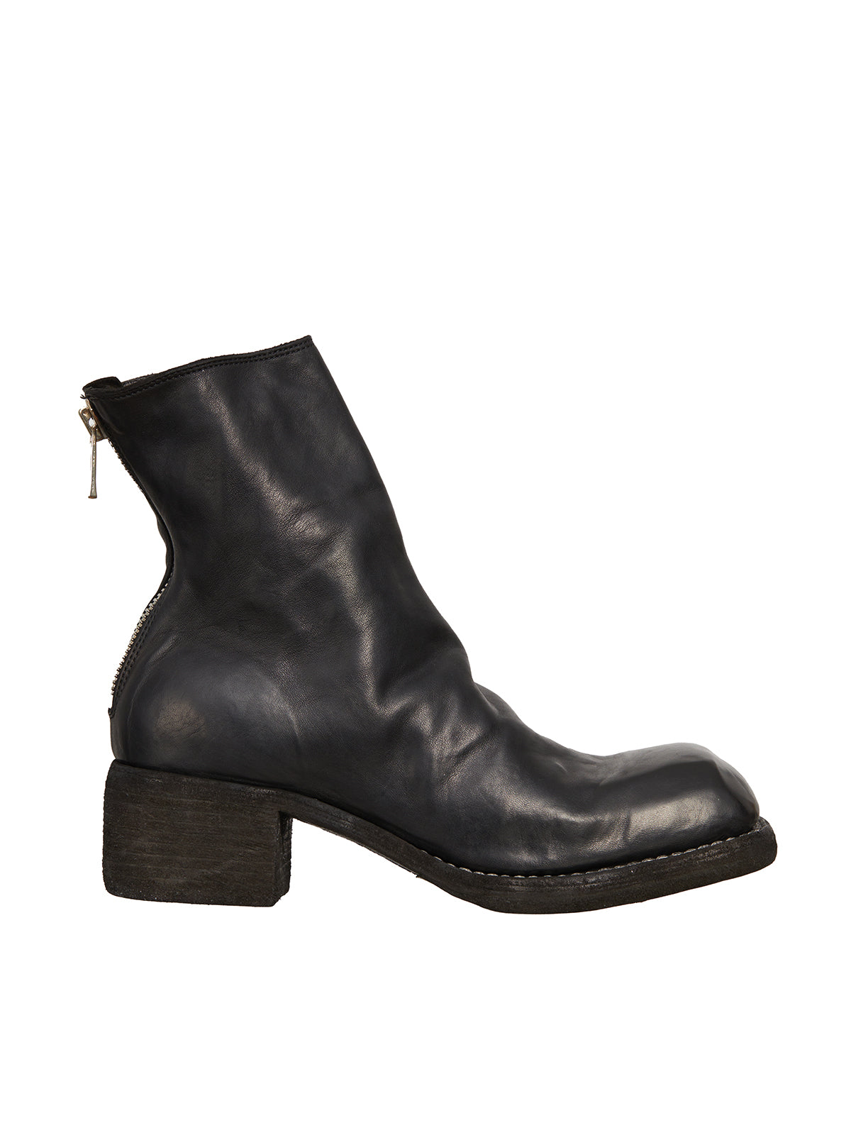 Stivale Con Zip In Pelle