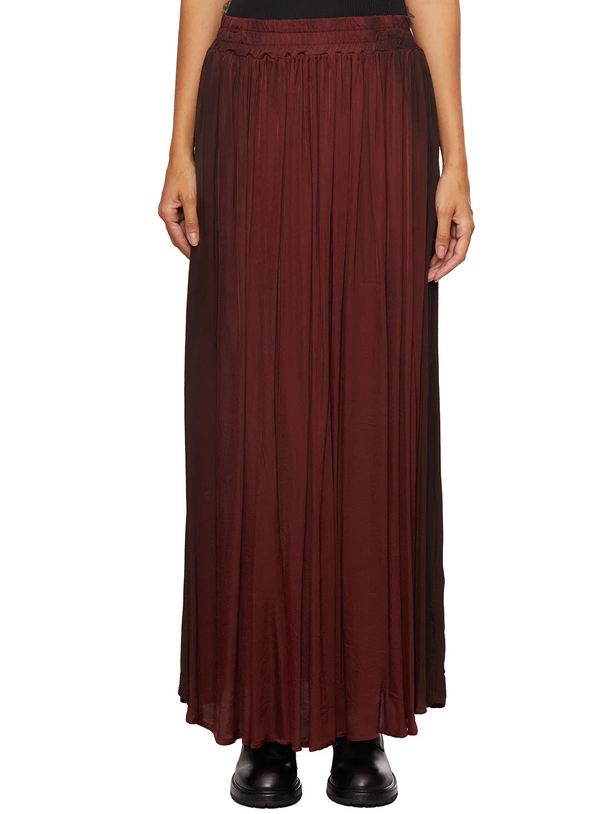 Satin Long Skirt