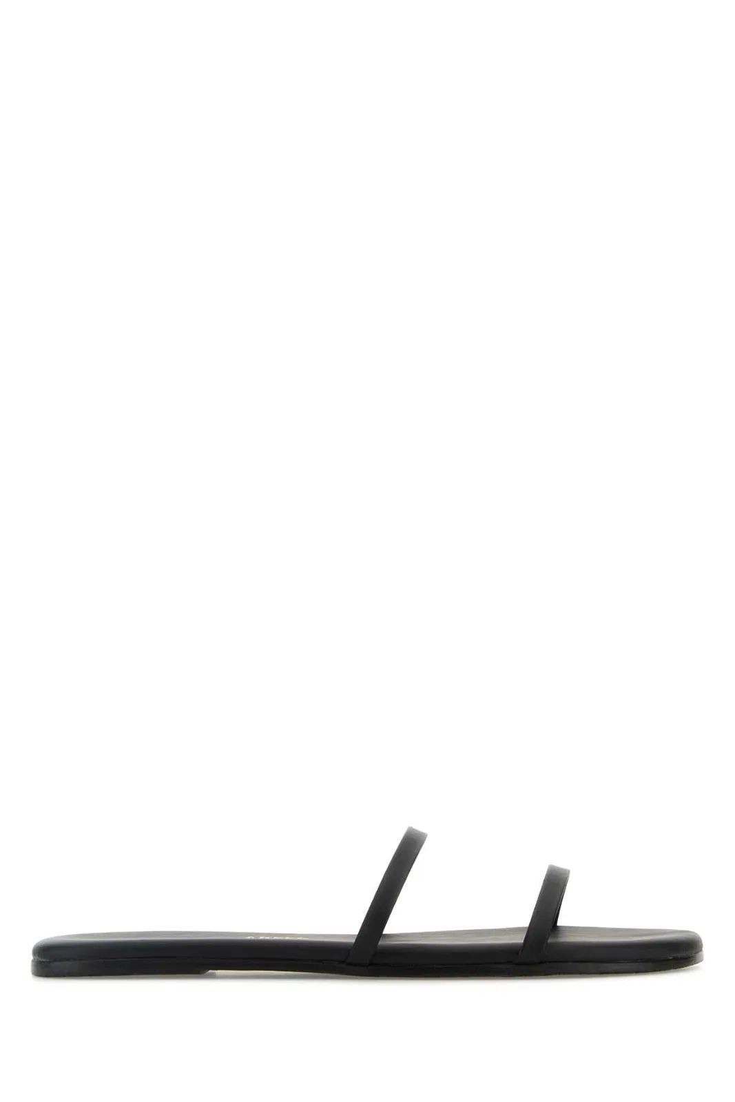 Black Leather Gemma Slippers