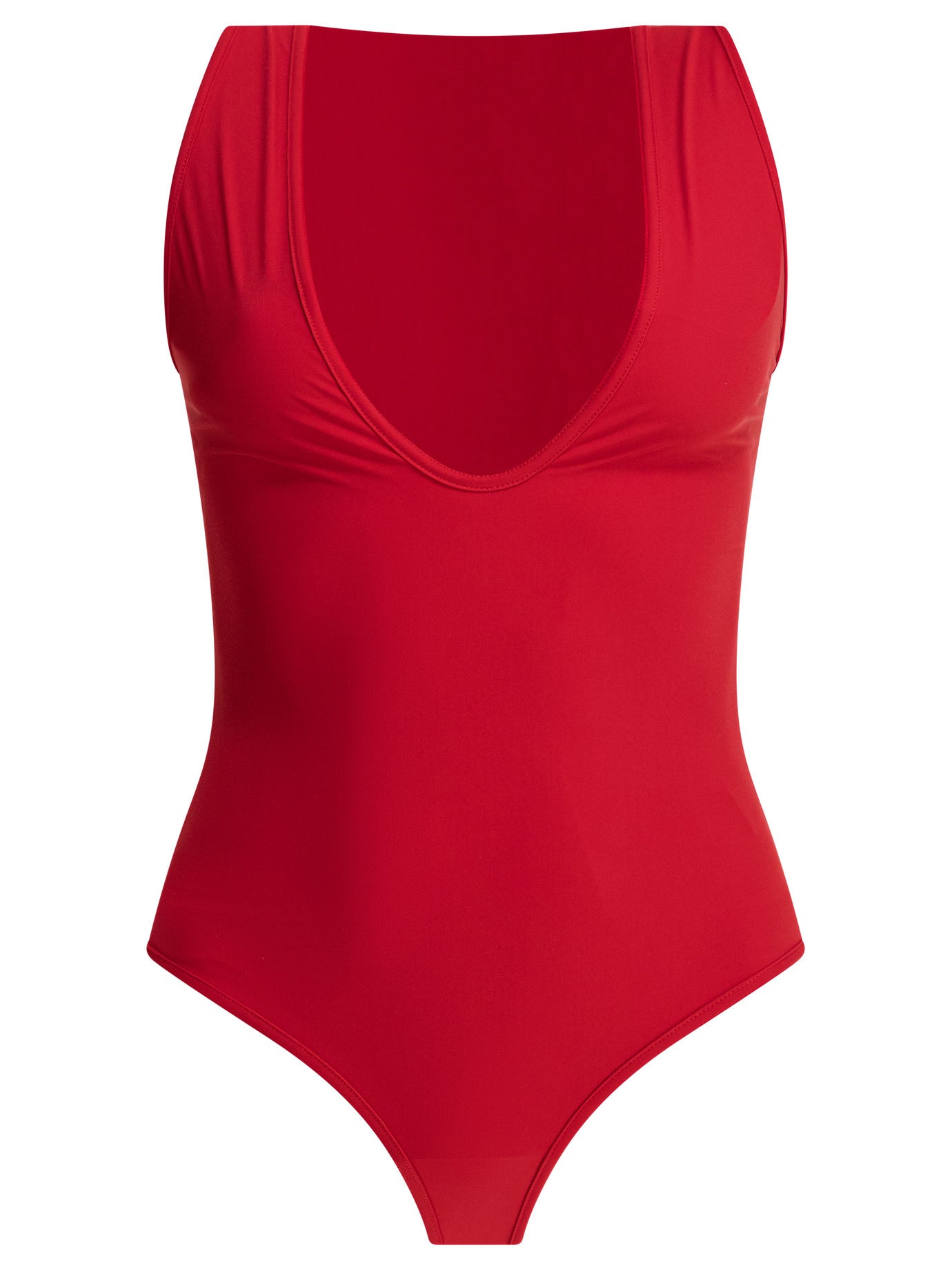 Red Elasthane Swimwear
