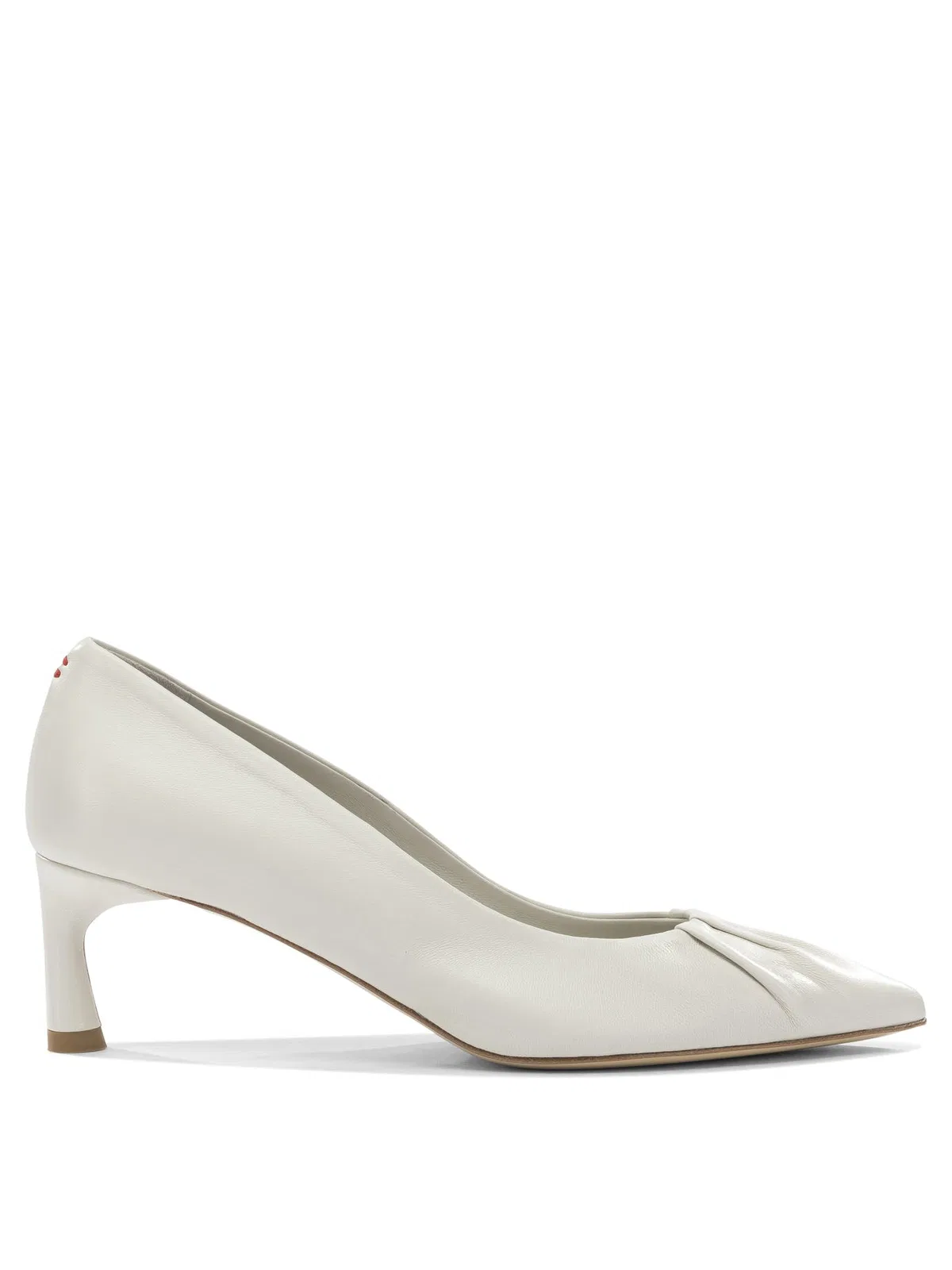 White Leather Heeled Shoes
