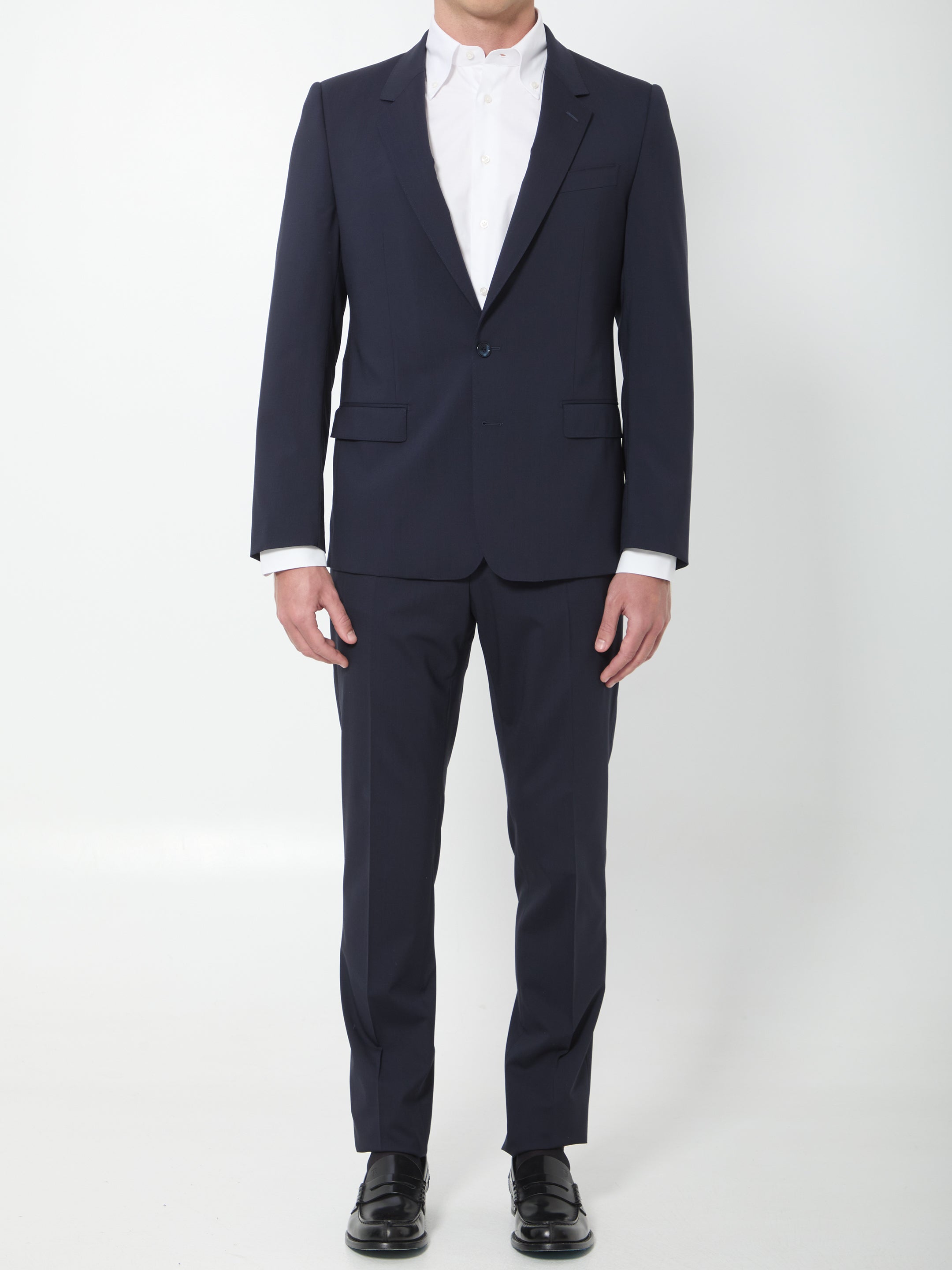 Dolce & Gabbana Martini Doublebreasted Dress In Blue Stretch Wool