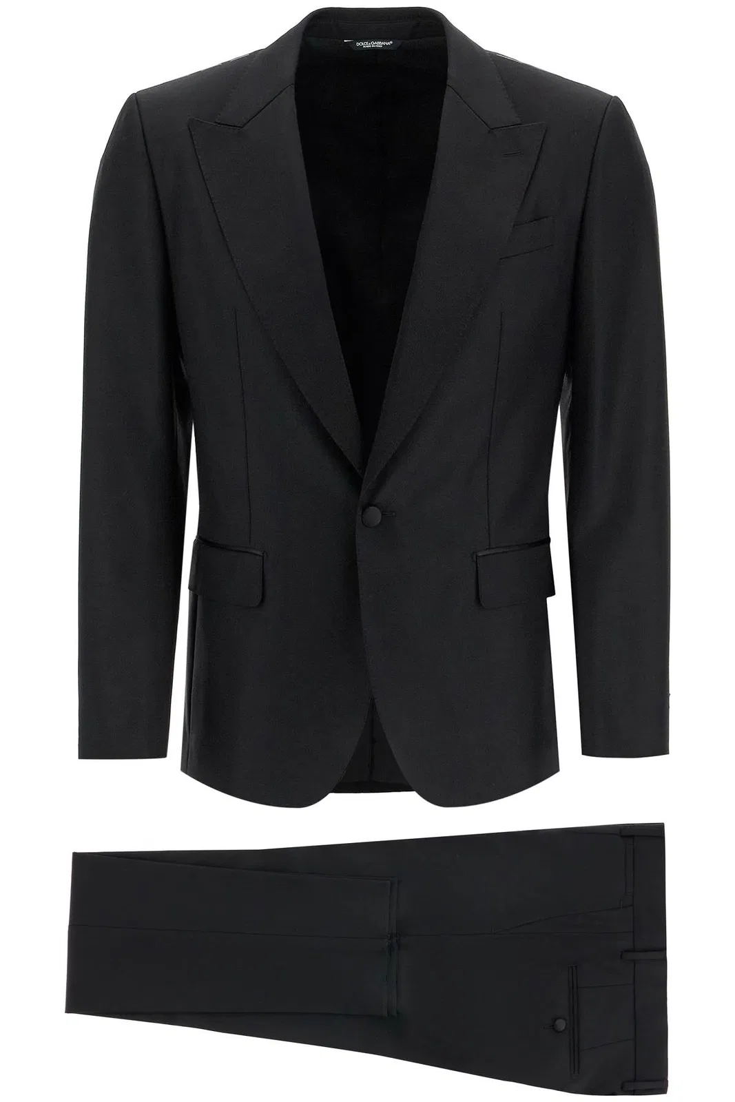 Dolce & Gabbana Black Wool Blend Suit