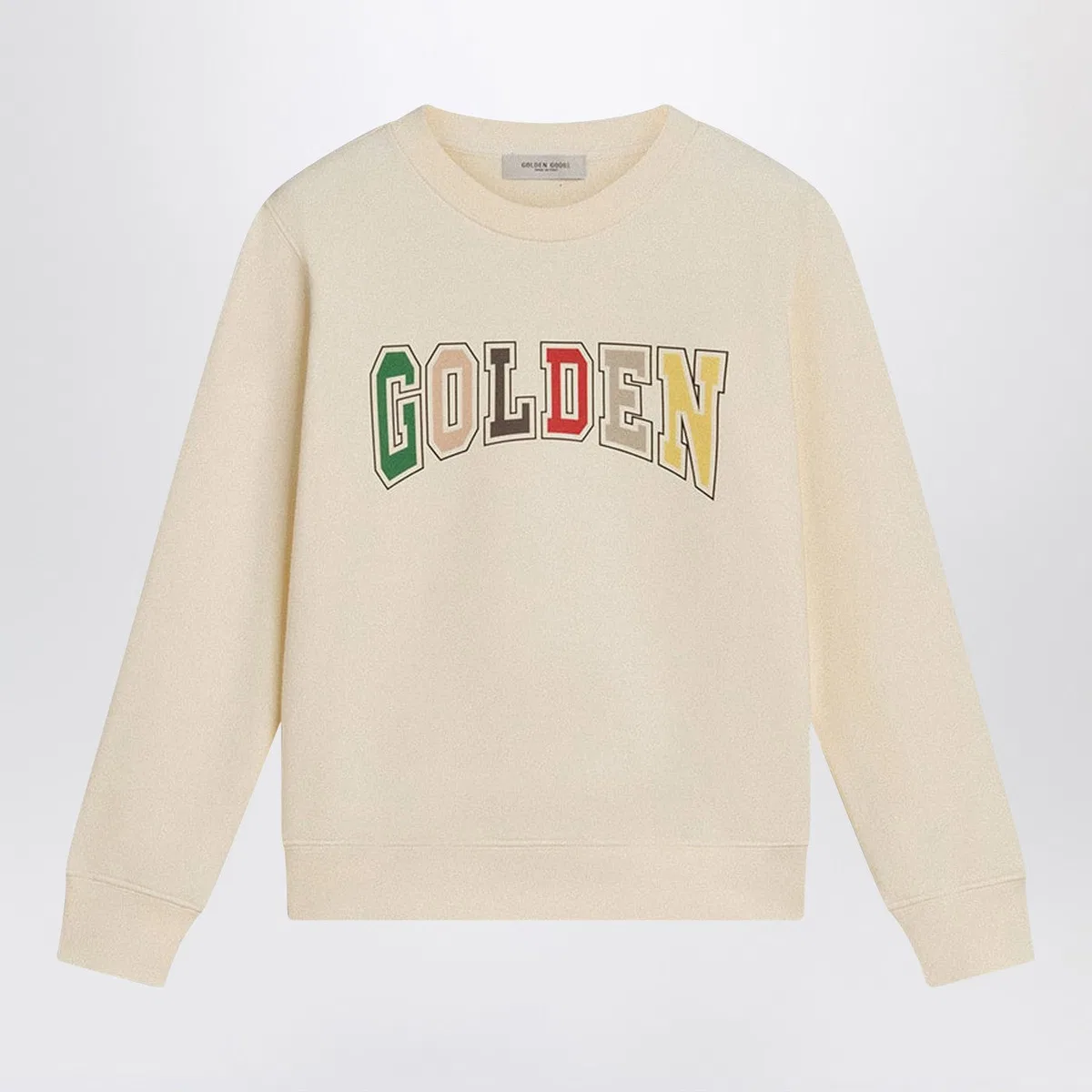Ivory Crewneck Sweatshirt With Logo