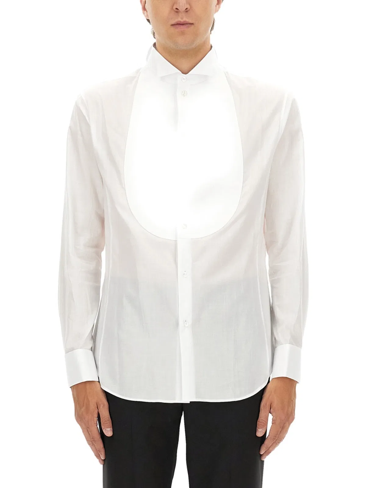 Camicia Smoking In Cotone