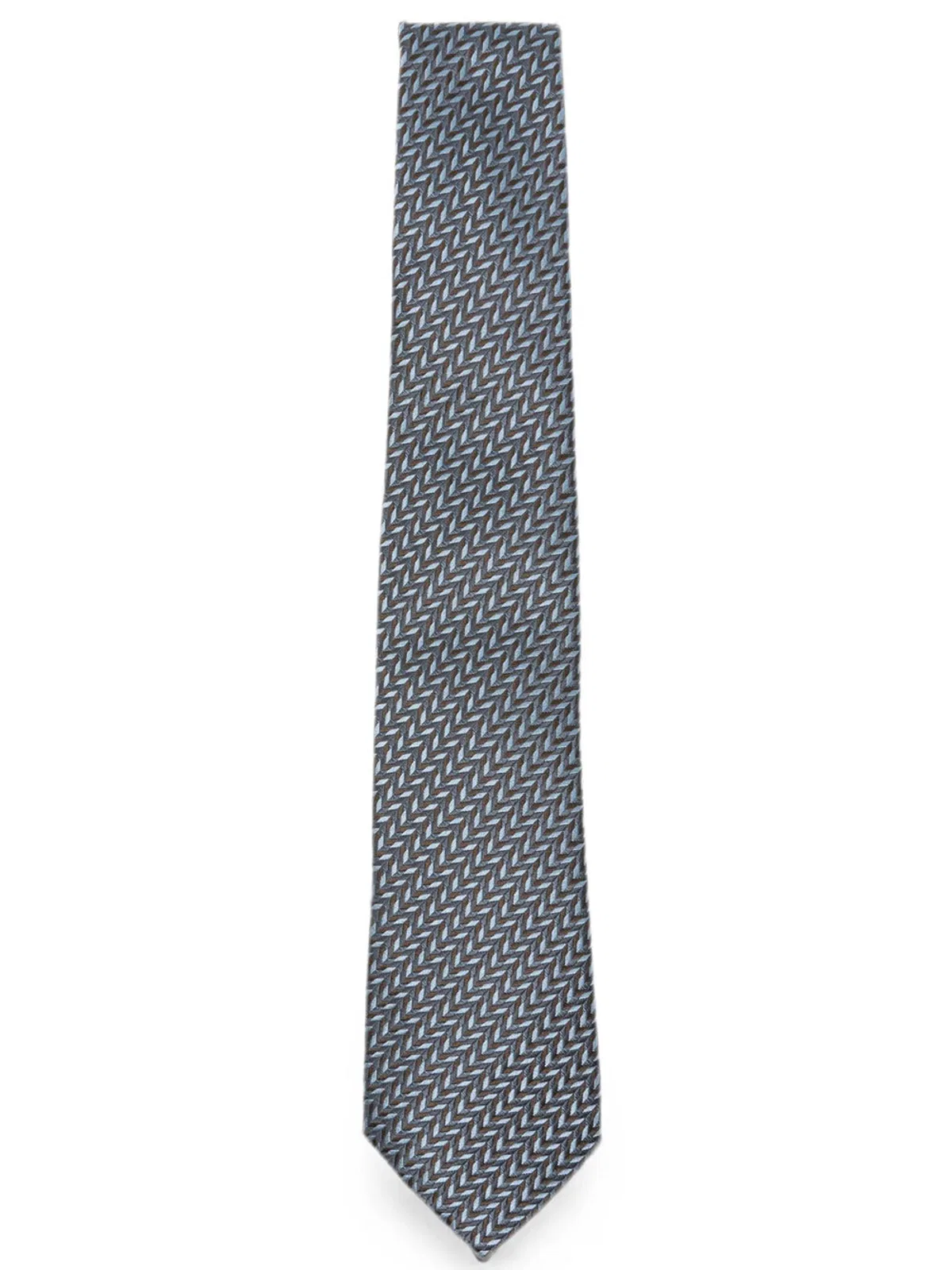 Giorgio Armani Chevron-patterned Silk Tie In Multi