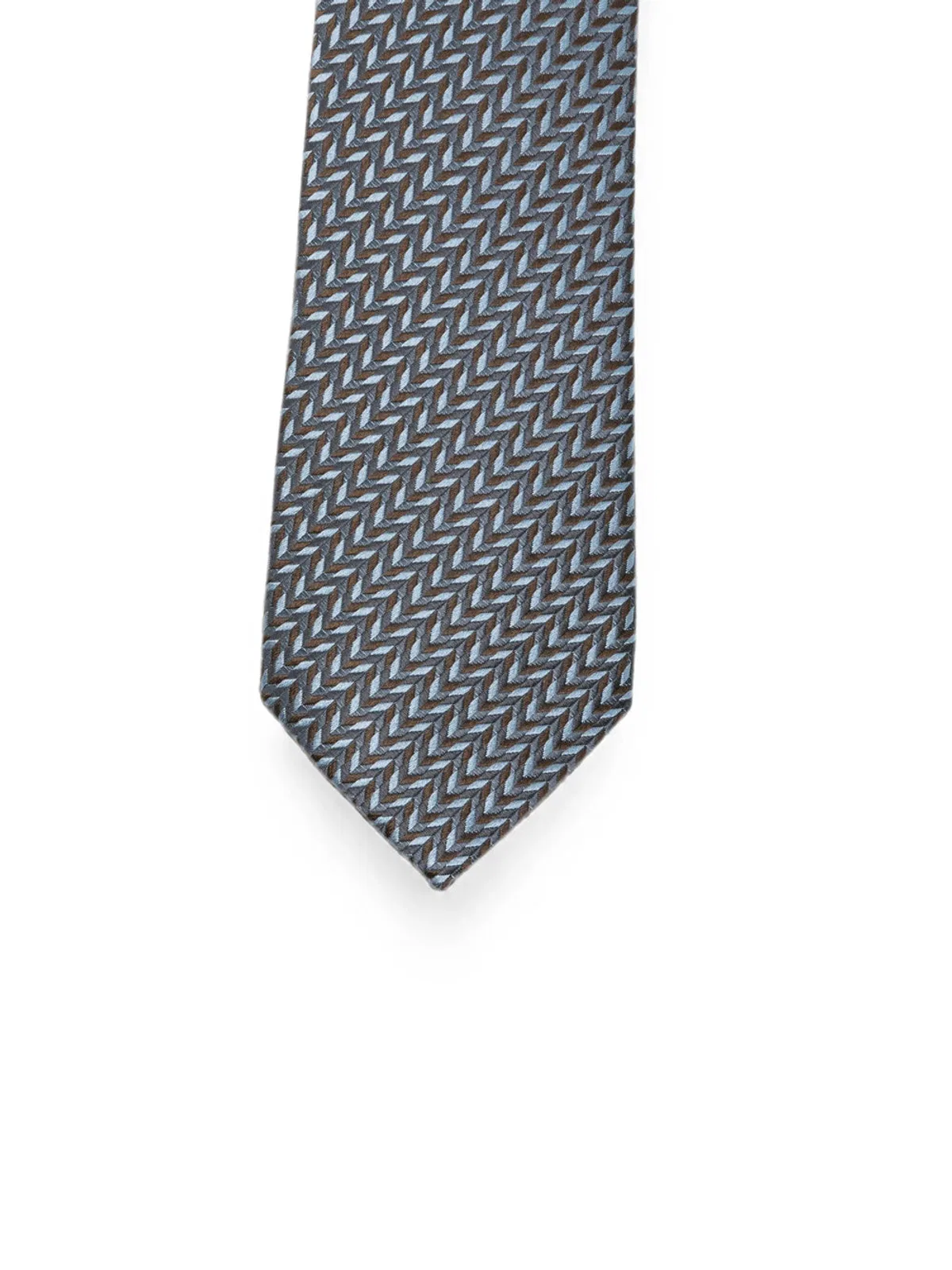 Giorgio Armani Chevron-patterned Silk Tie In Multi