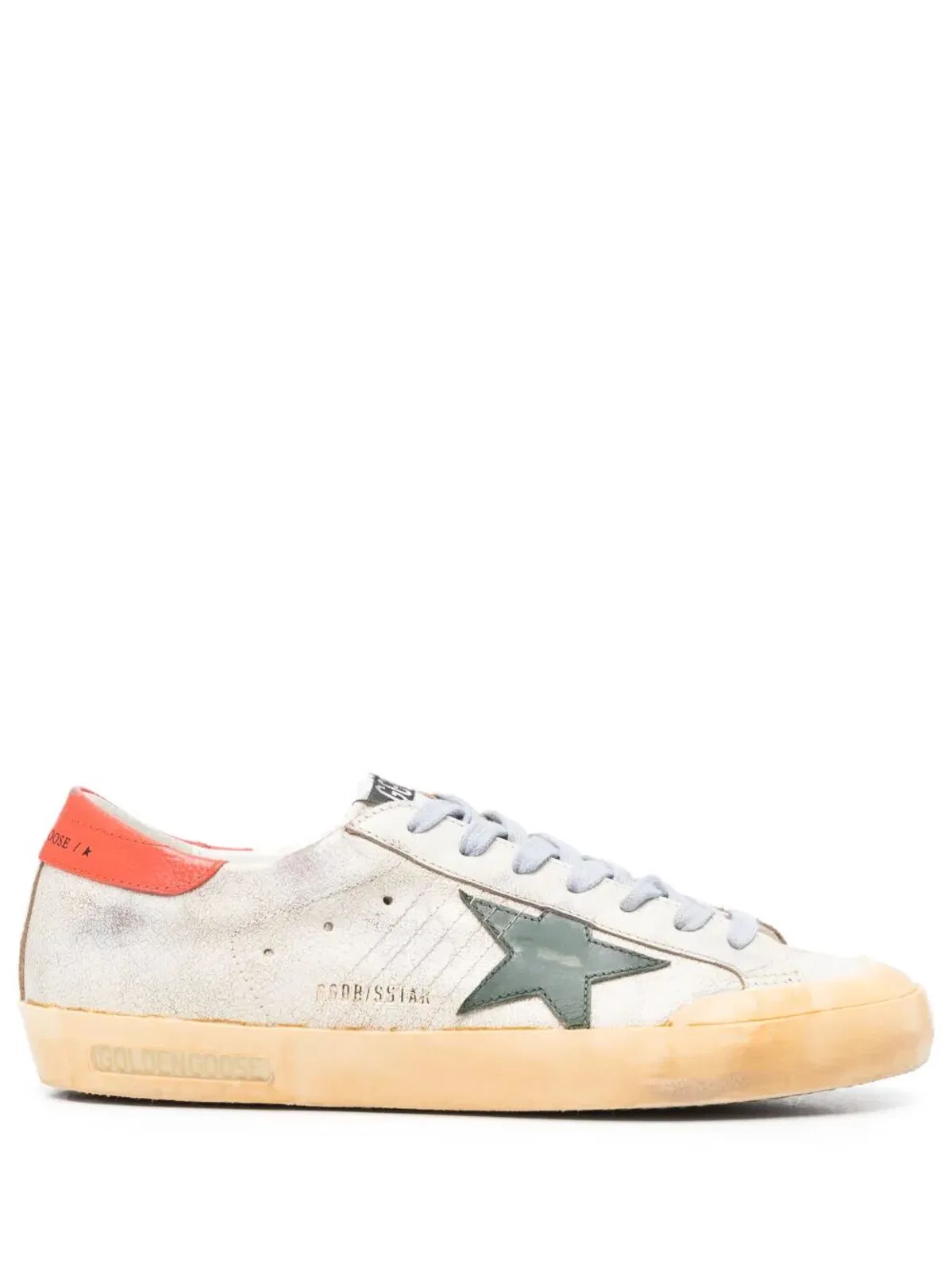 Golden Goose "Super Star" Leather Upper And Tongue Suede Penstar Laminated Star Suede Heel
