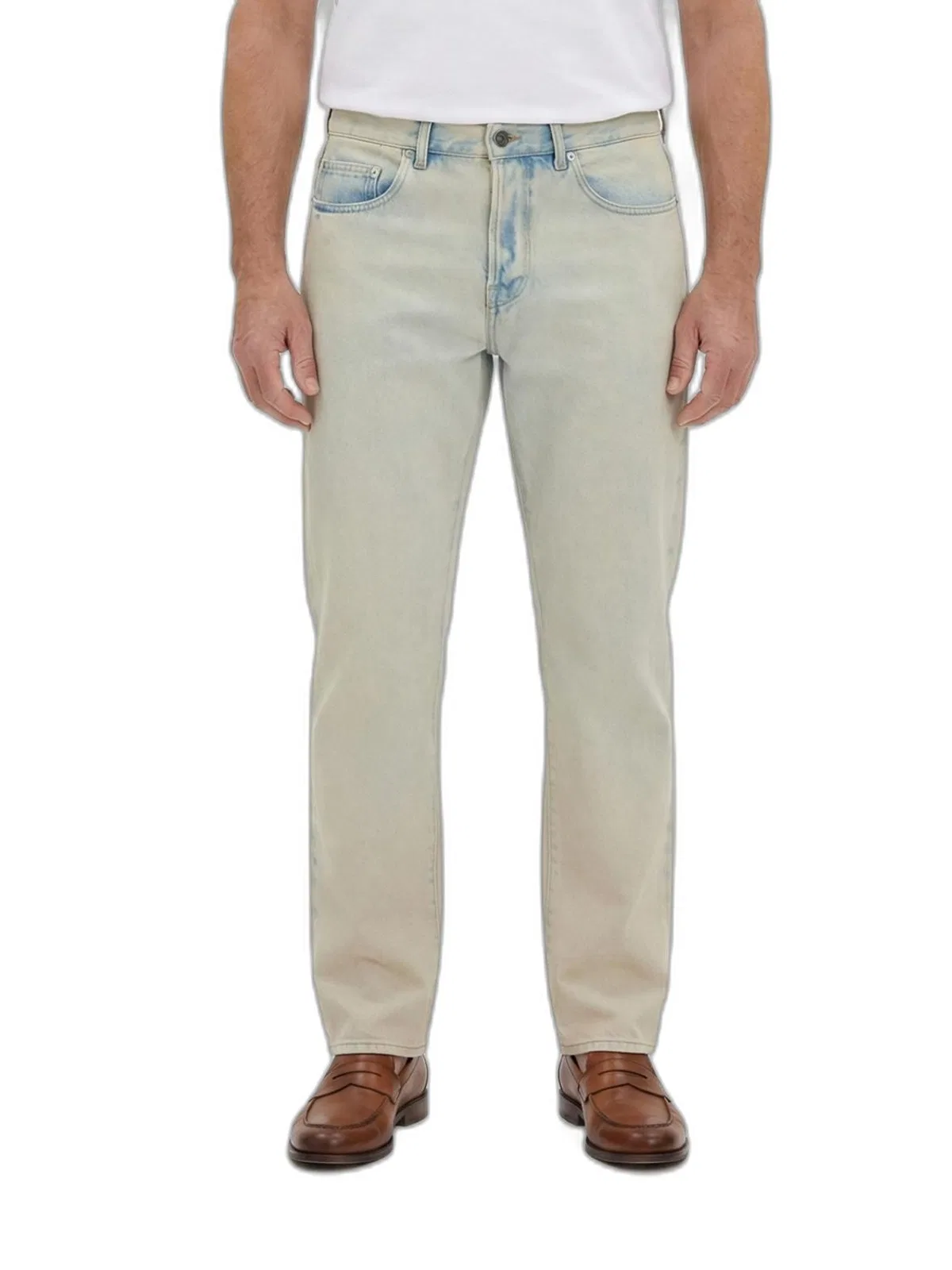 Light Sand Denim Trousers