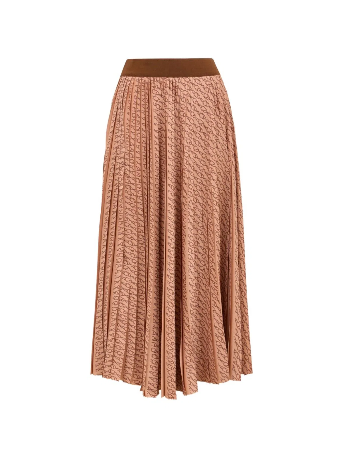 Herno Tan Leather Cotton Skirt