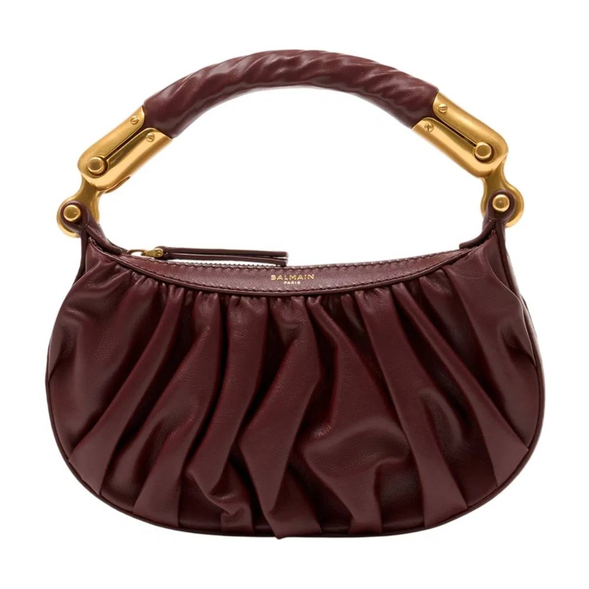 Balmain Ebene Mini Bag In Brown