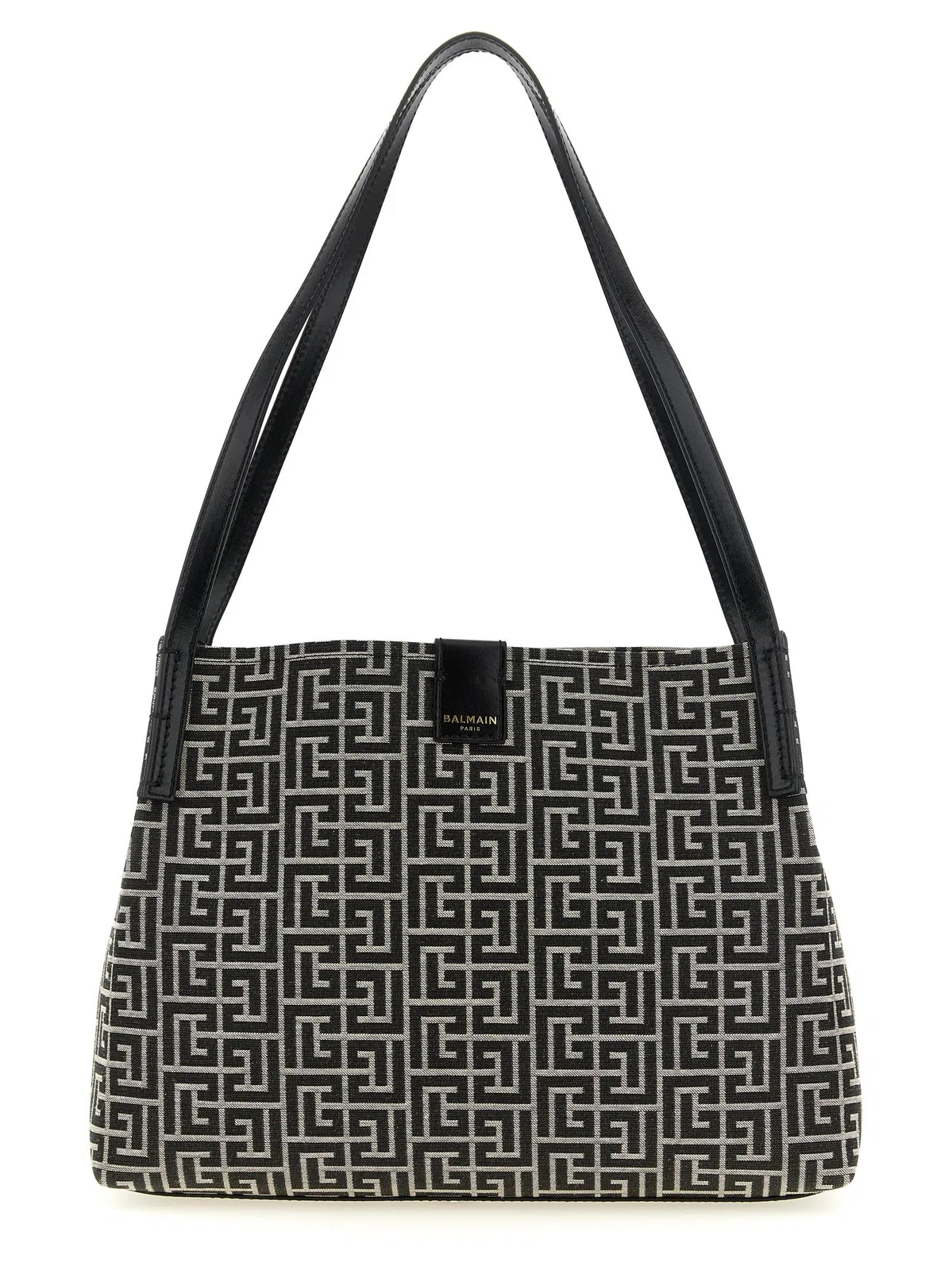 Balmain Small 'release' Shopping Bag In Black