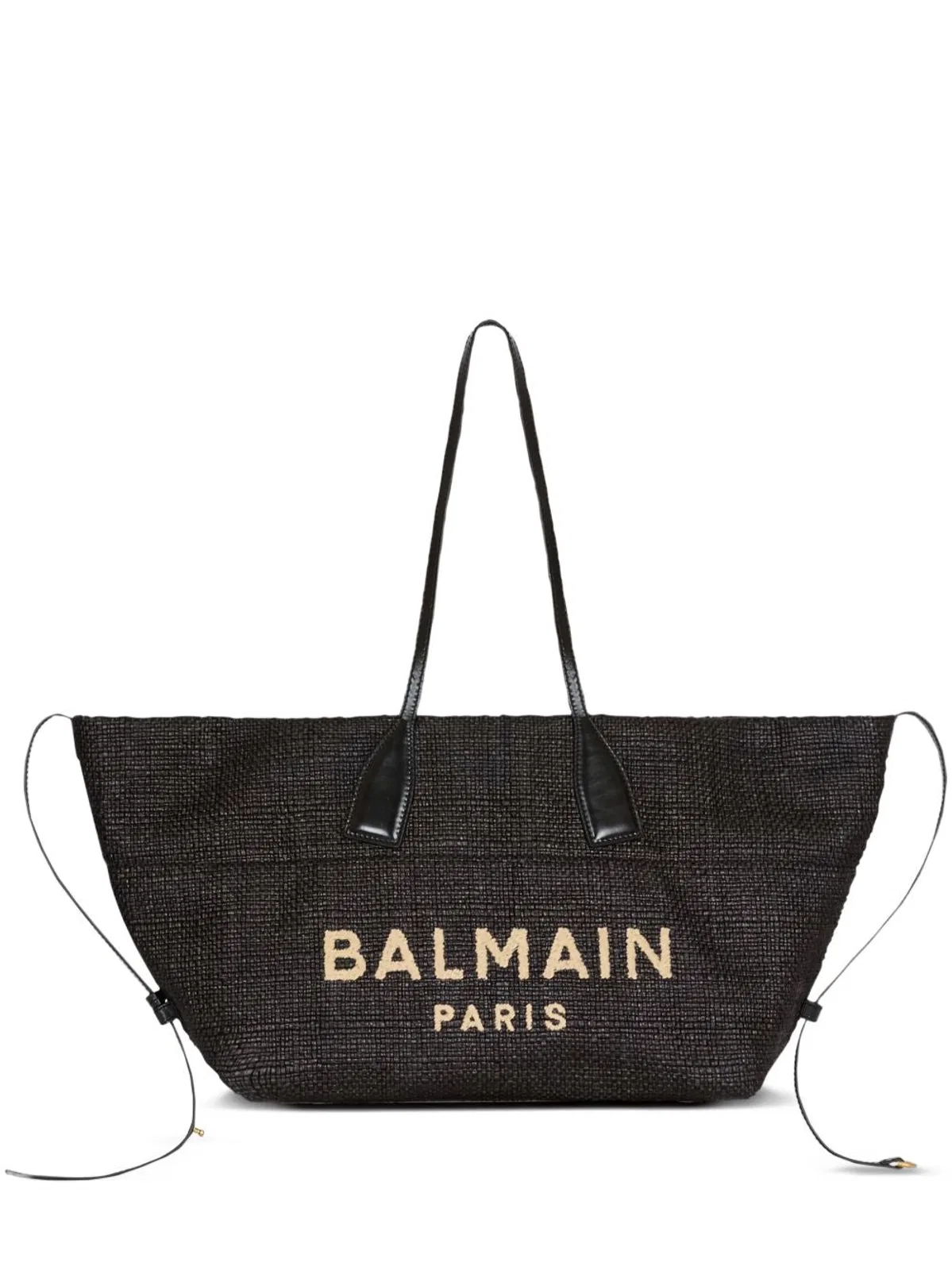 Balmain Balmain Track Raffia Tote Bag
