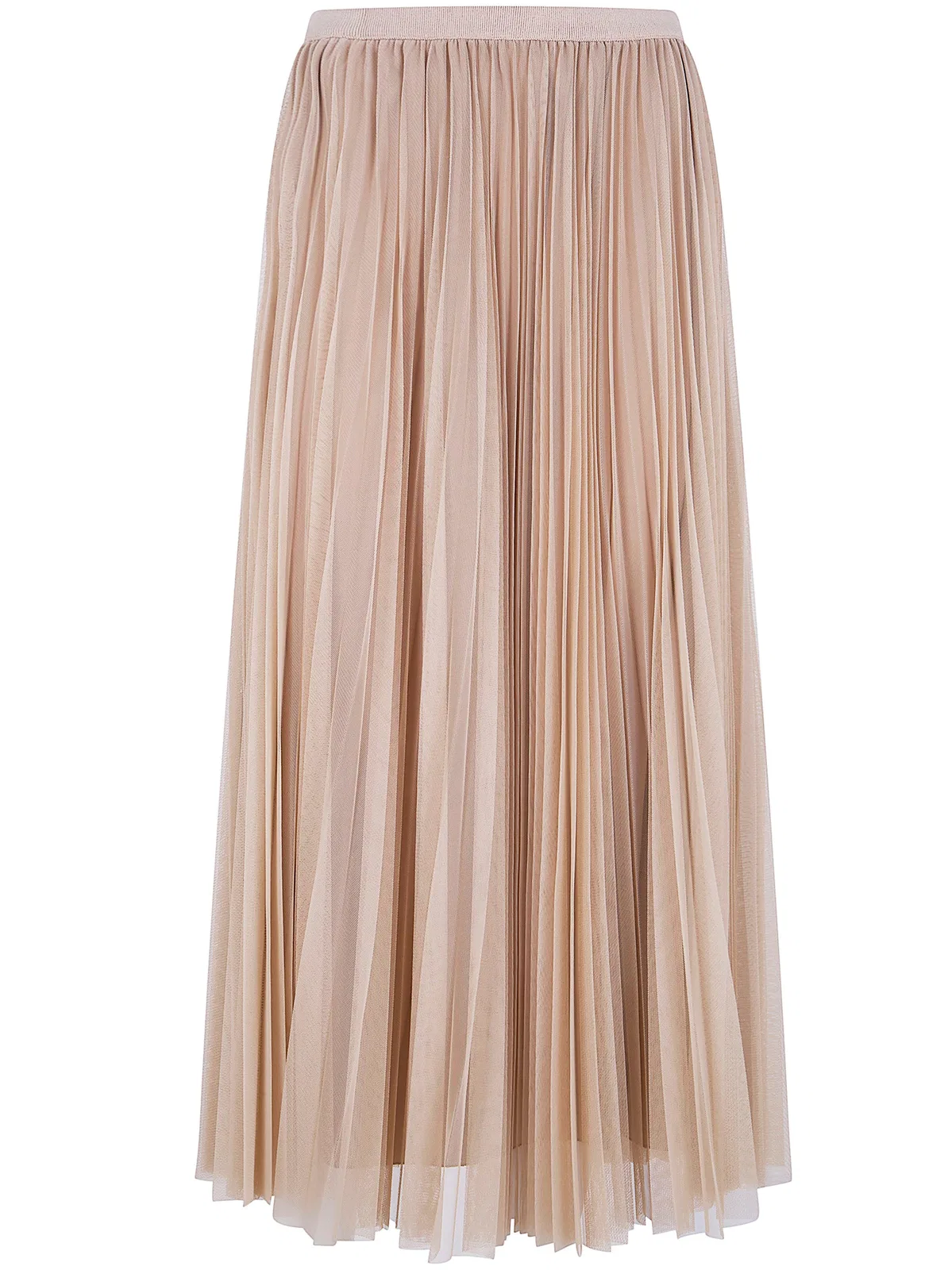 Beige Silk Skirt