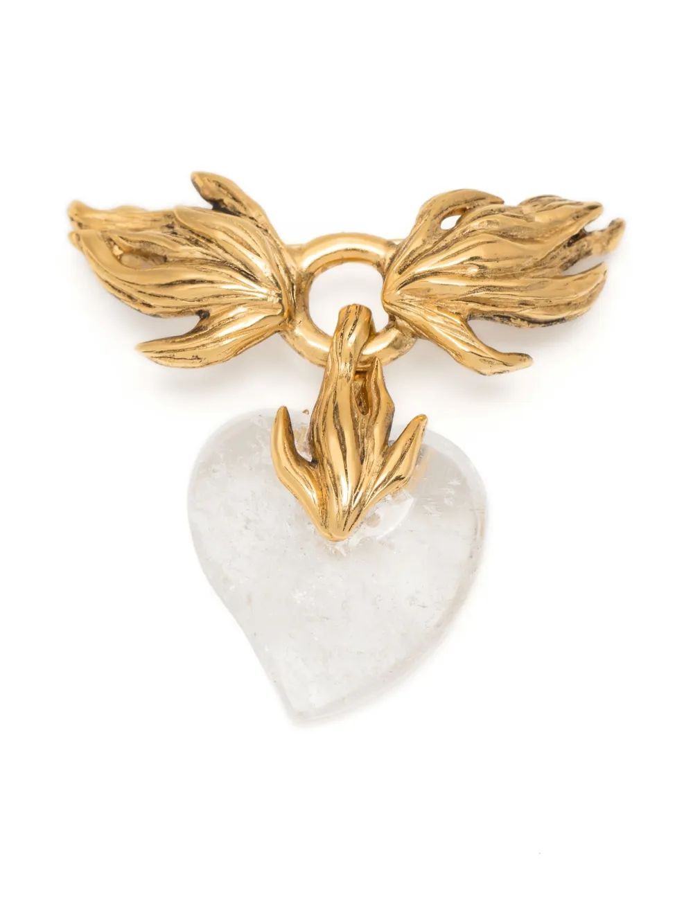 Golden Heart Brooch