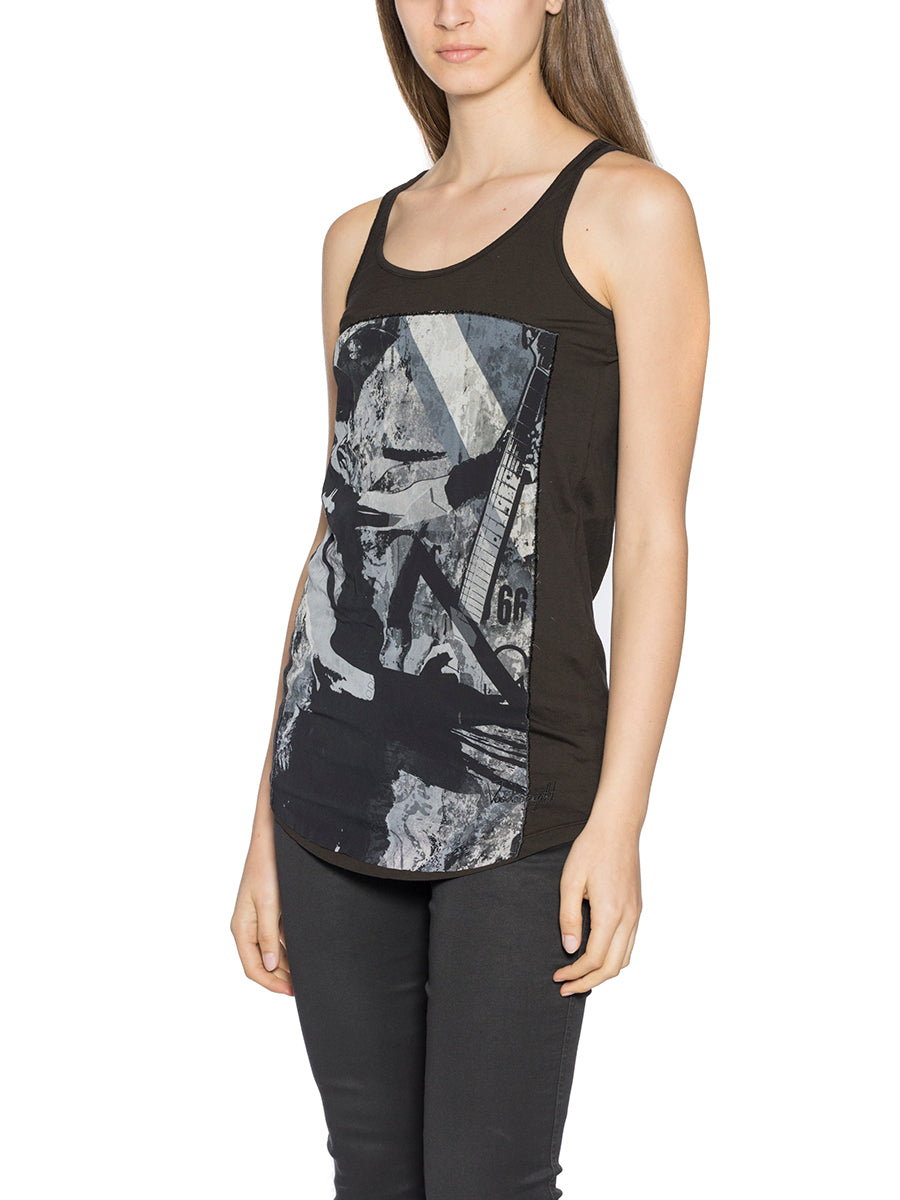 Tank Top With Print Patch