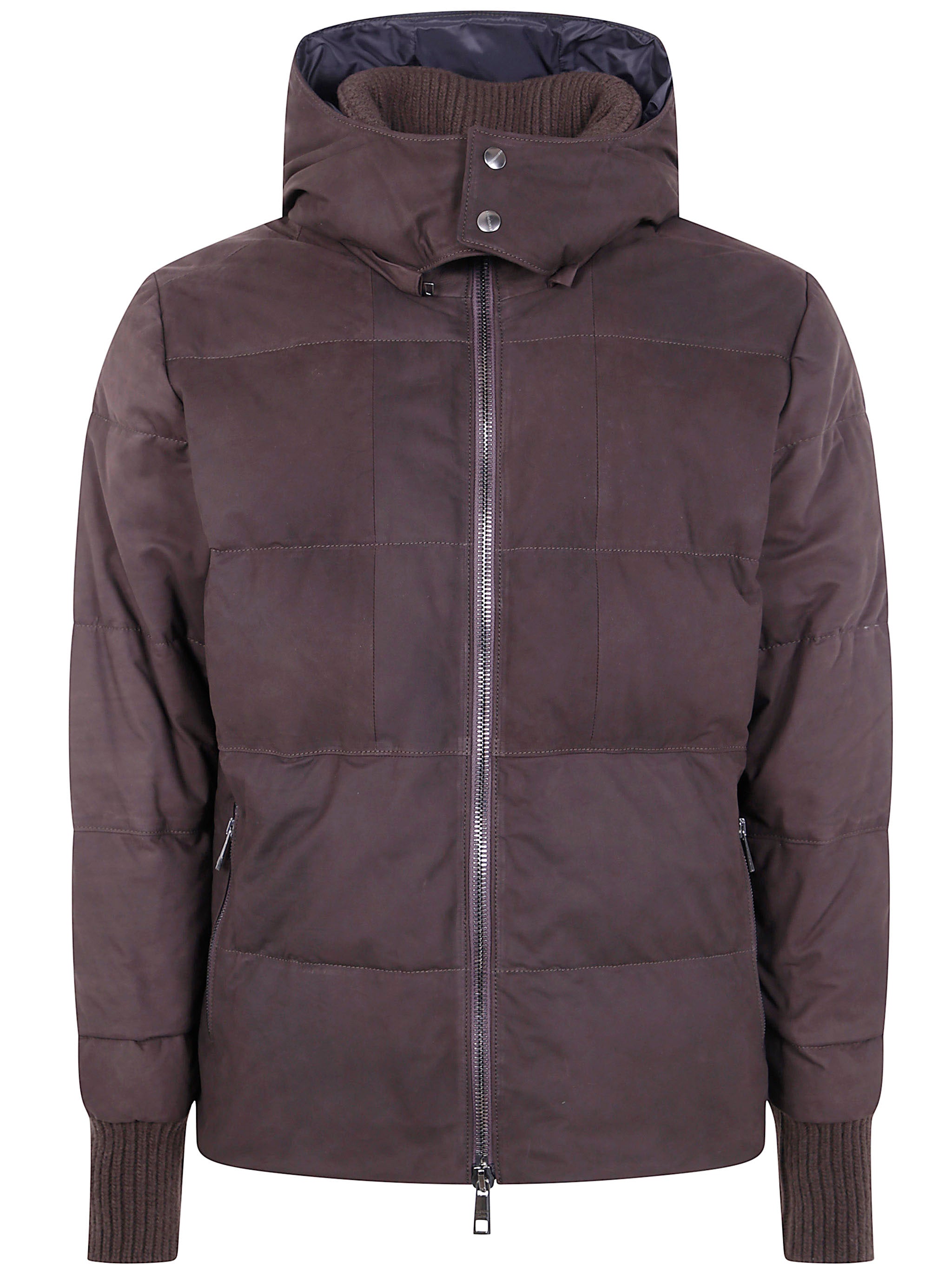 Nabuck Leather Padded Jacket