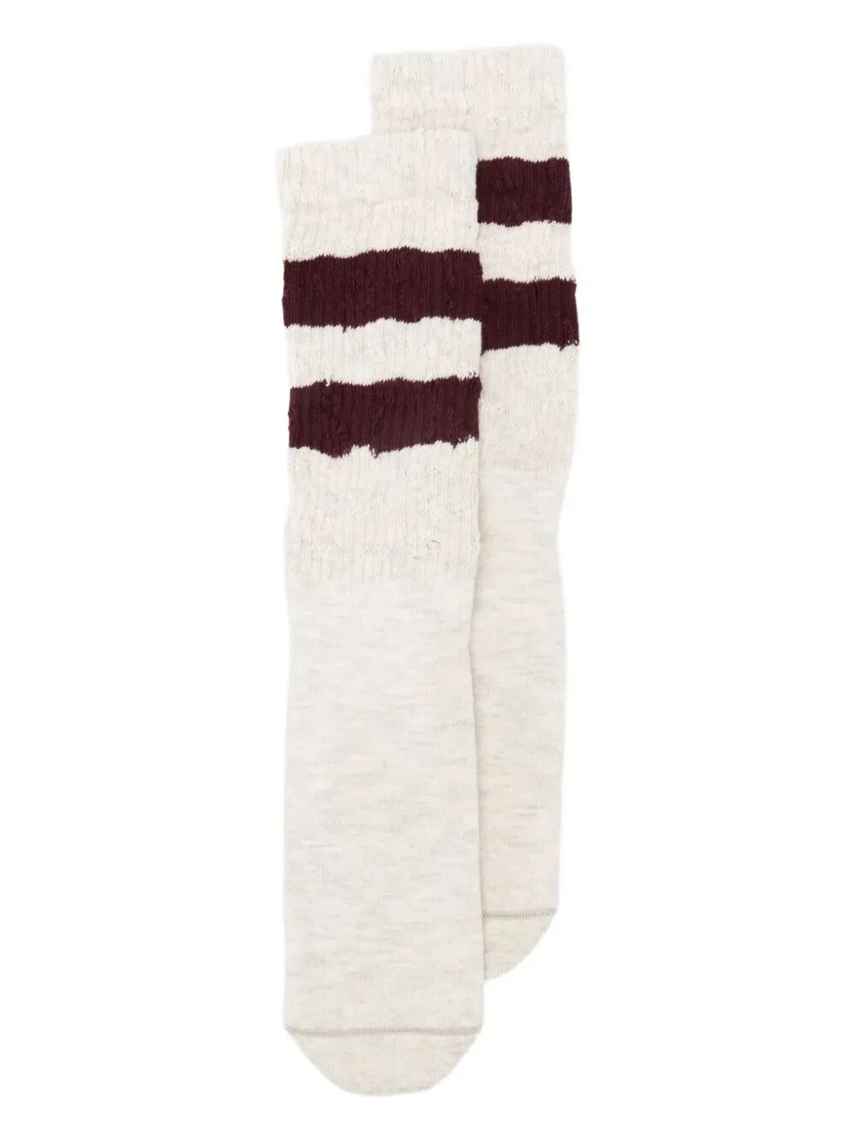 Socks High Rib Stripes Ripped