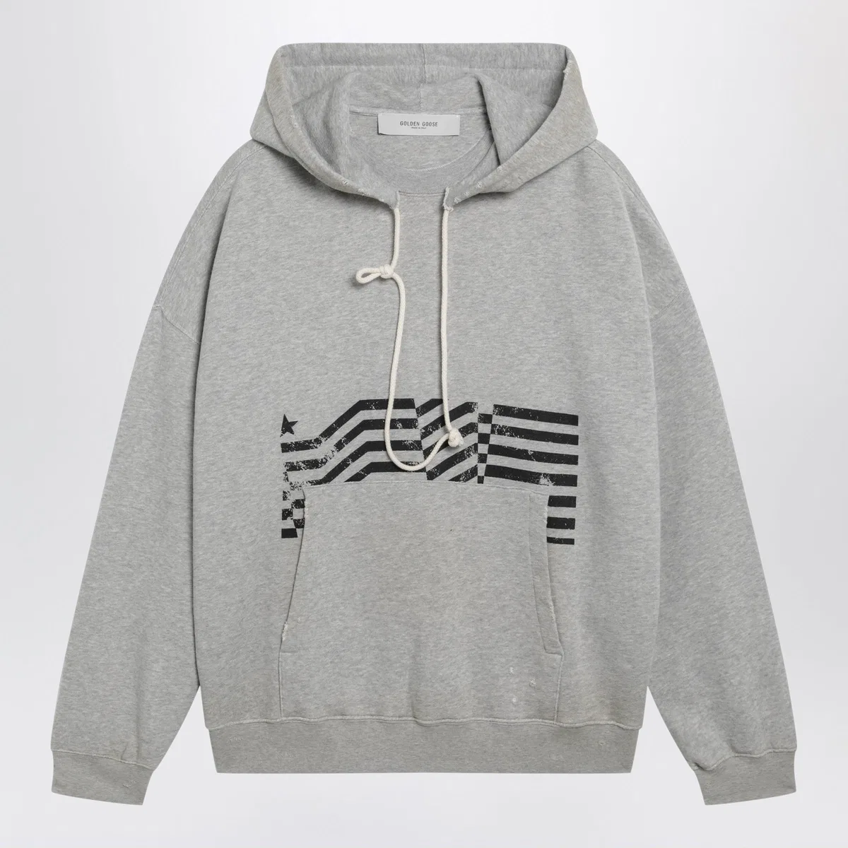 Journey Sweatshirt With Vintage-Effect Print In Grey