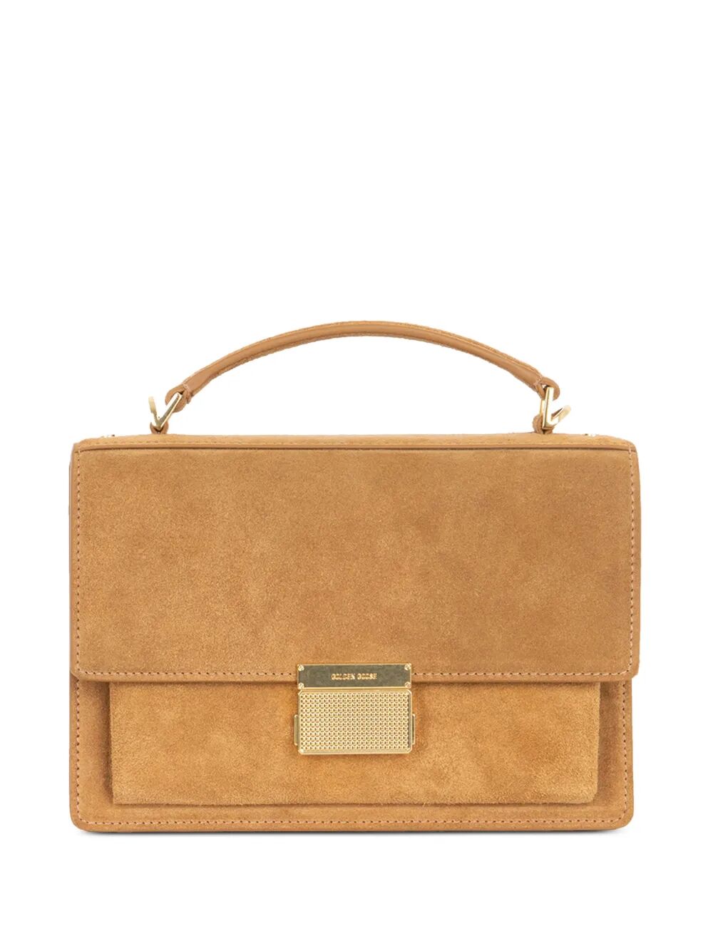 "Venezia" Bag Nabuk And Suede Body Shoulder Bag With Fringes Gold Metal Details
