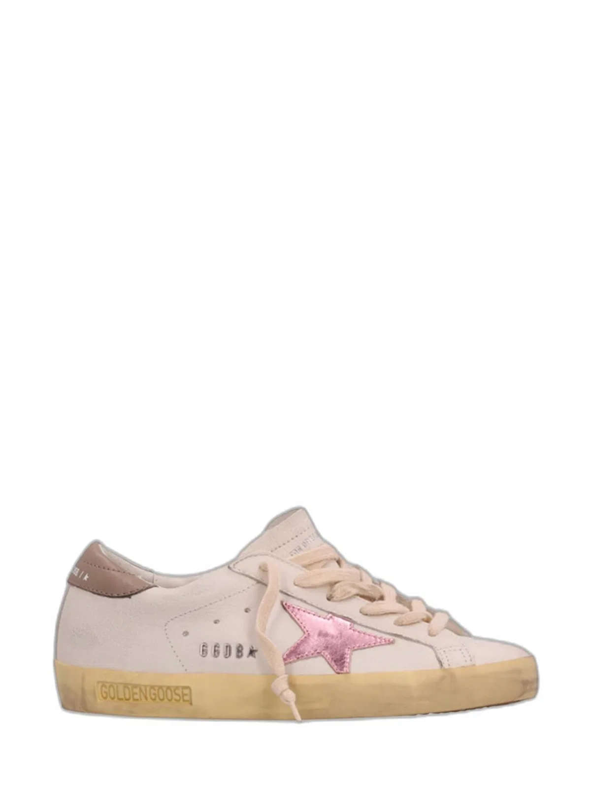 "Super Star" Nappa Upper Laminated Star Leather Heel Metal Lettering