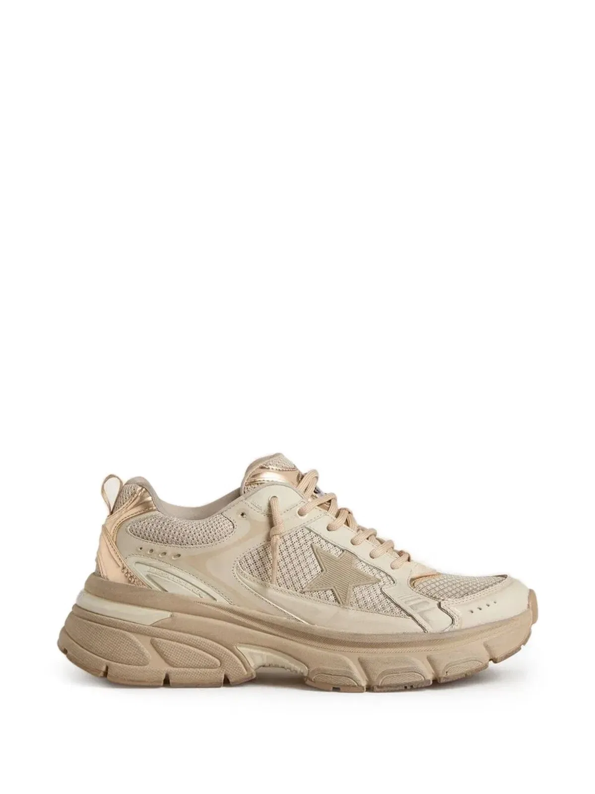 Golden Goose "Lightstar" Net Leather And Suede Upper Tpu Star Net Heel
