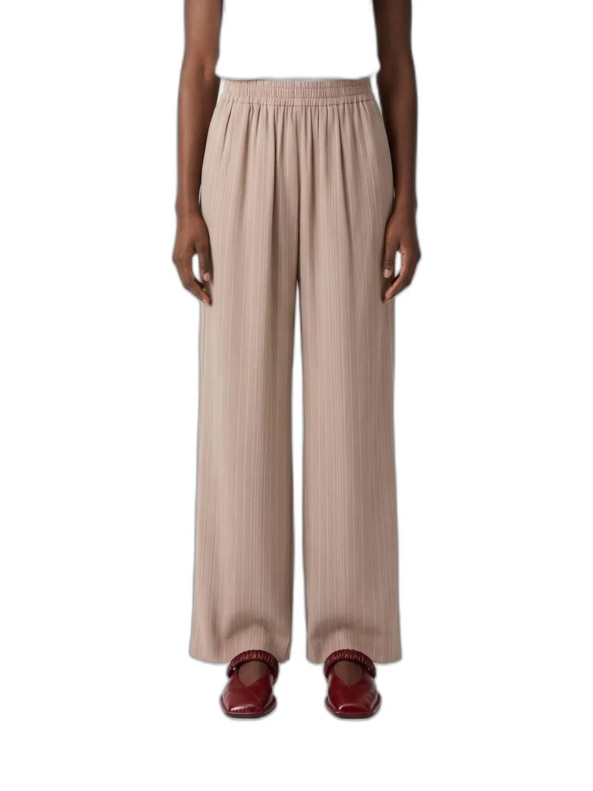 Golden Goose "Journey W`S" Jogging Brittany Light Pinstripes Viscose Crepe