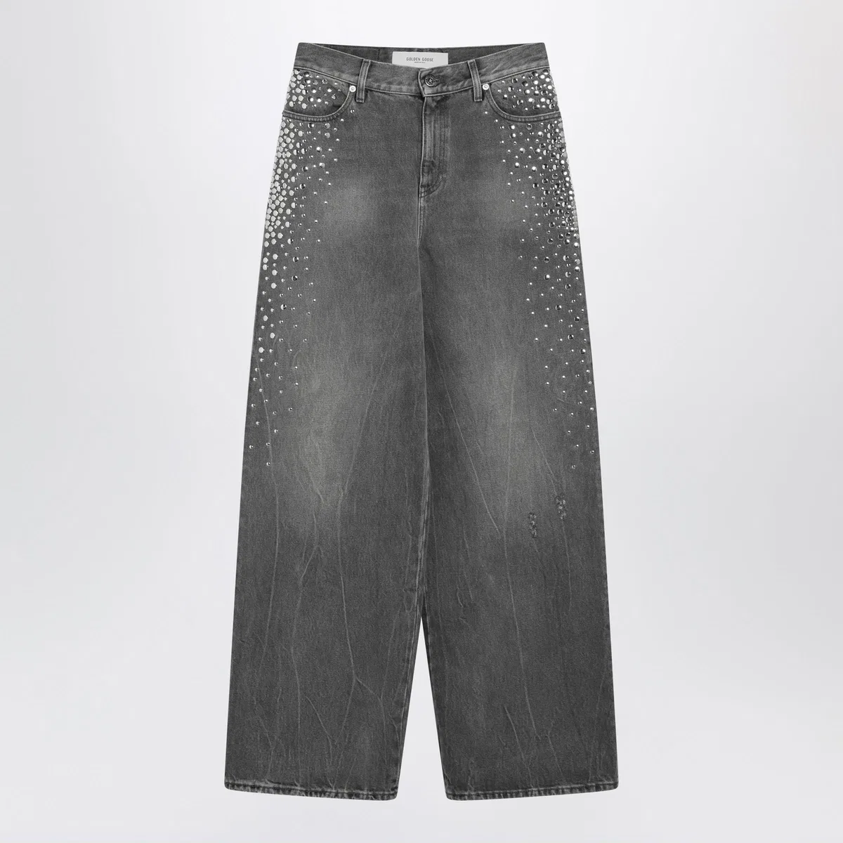 Melody Vintage-Wash Cotton Boyfriend Jeans, Grey