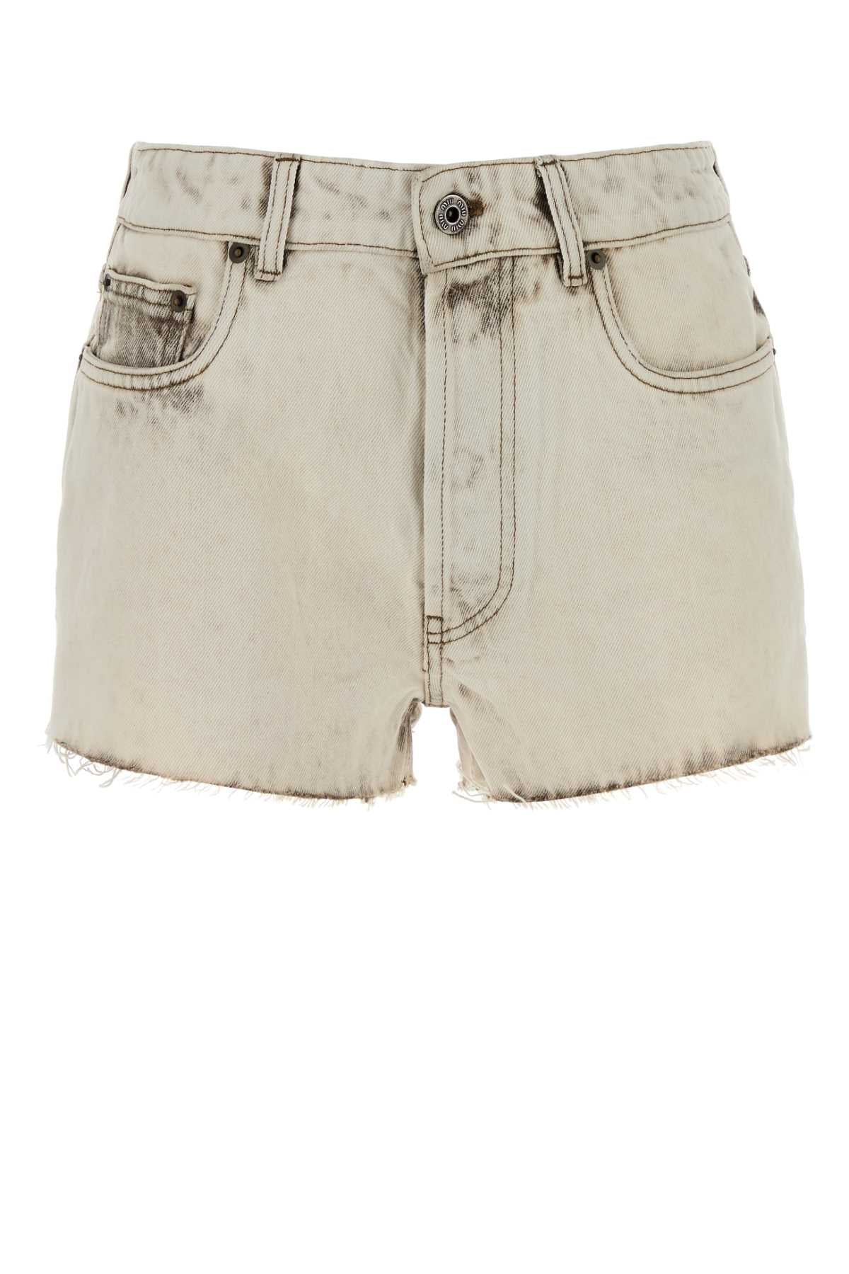 White Denim Shorts