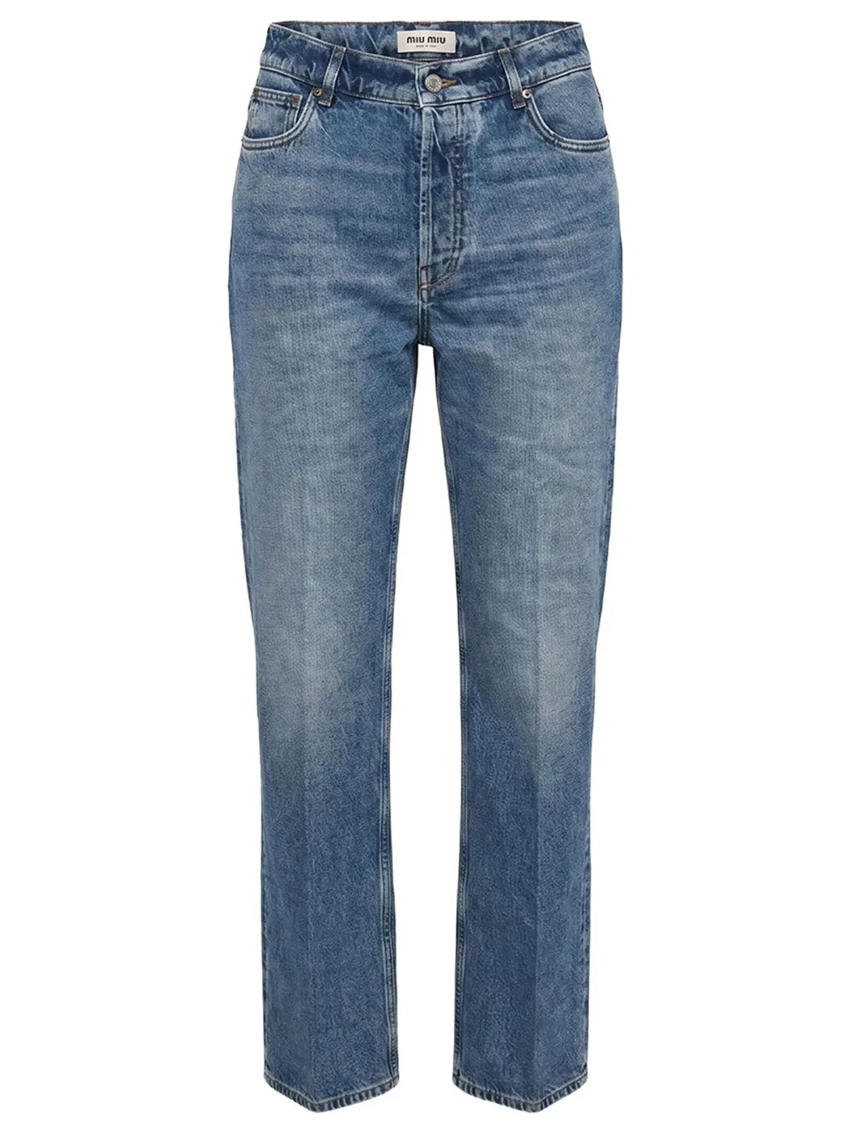 Washed Denim Trousers