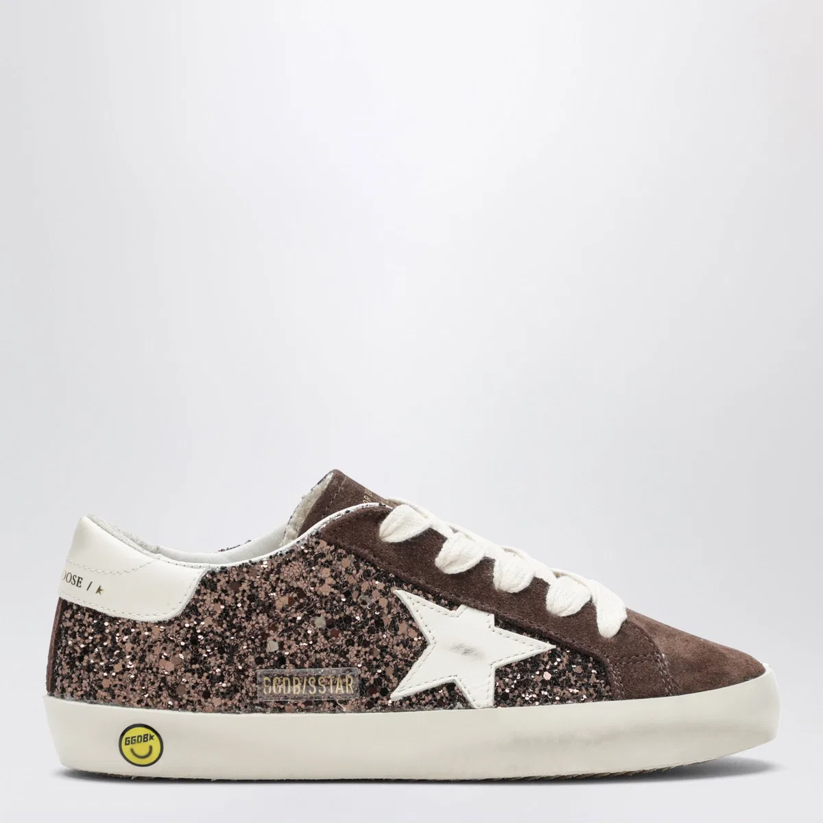 Super-Star Sneakers In Brown/Cream Glitter
