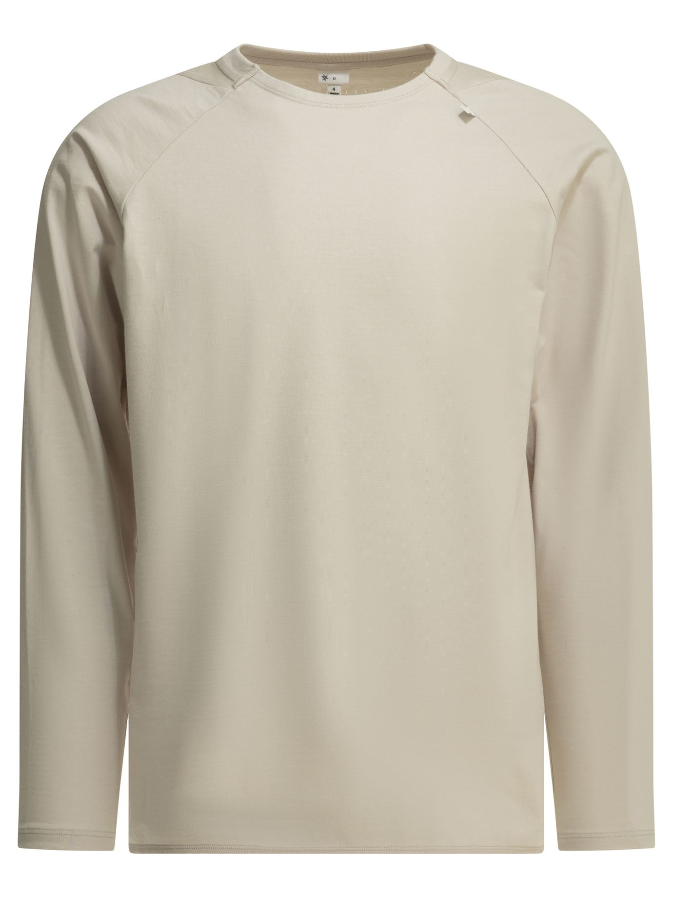 "Paneled Mesh L/S" Crew-Neck T-Shirt