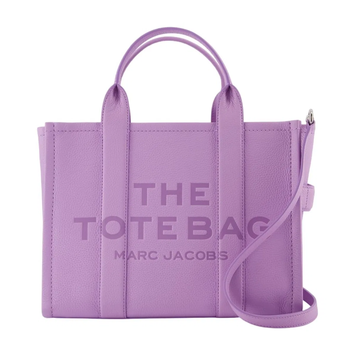 The Medium Tote -  - Leather - Purple