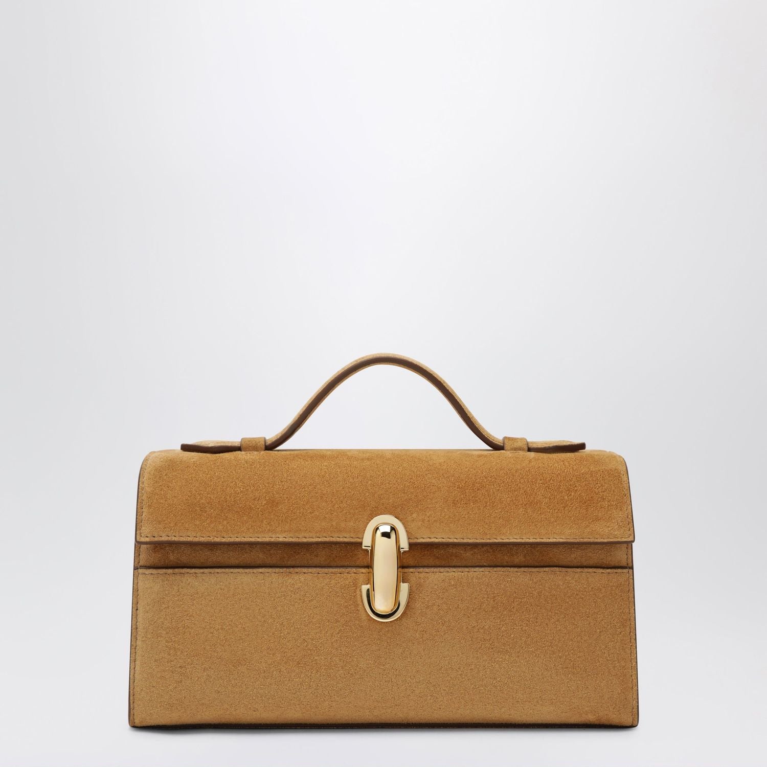 Light Brown Suede Symmetry Pouch