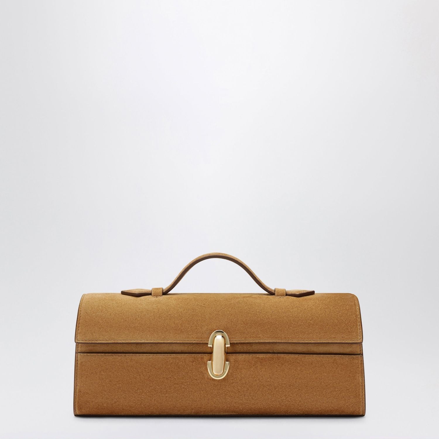 Slim Symmetry Pouch In Light Brown Calf Leather
