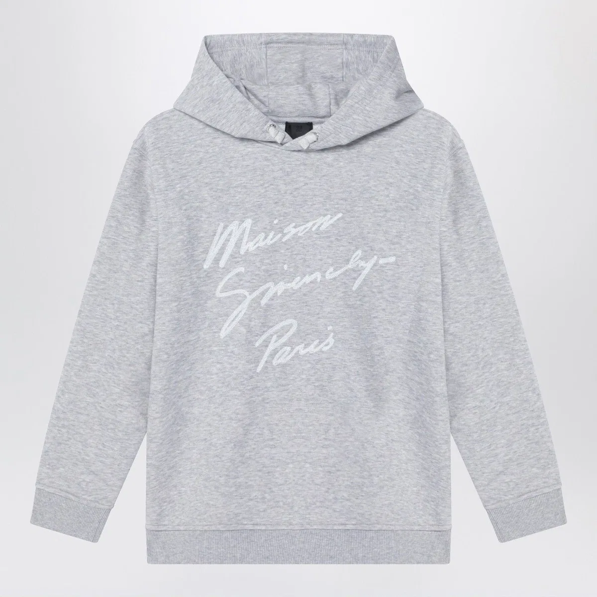 Kids Grey Hoodie With Embroidered Logo