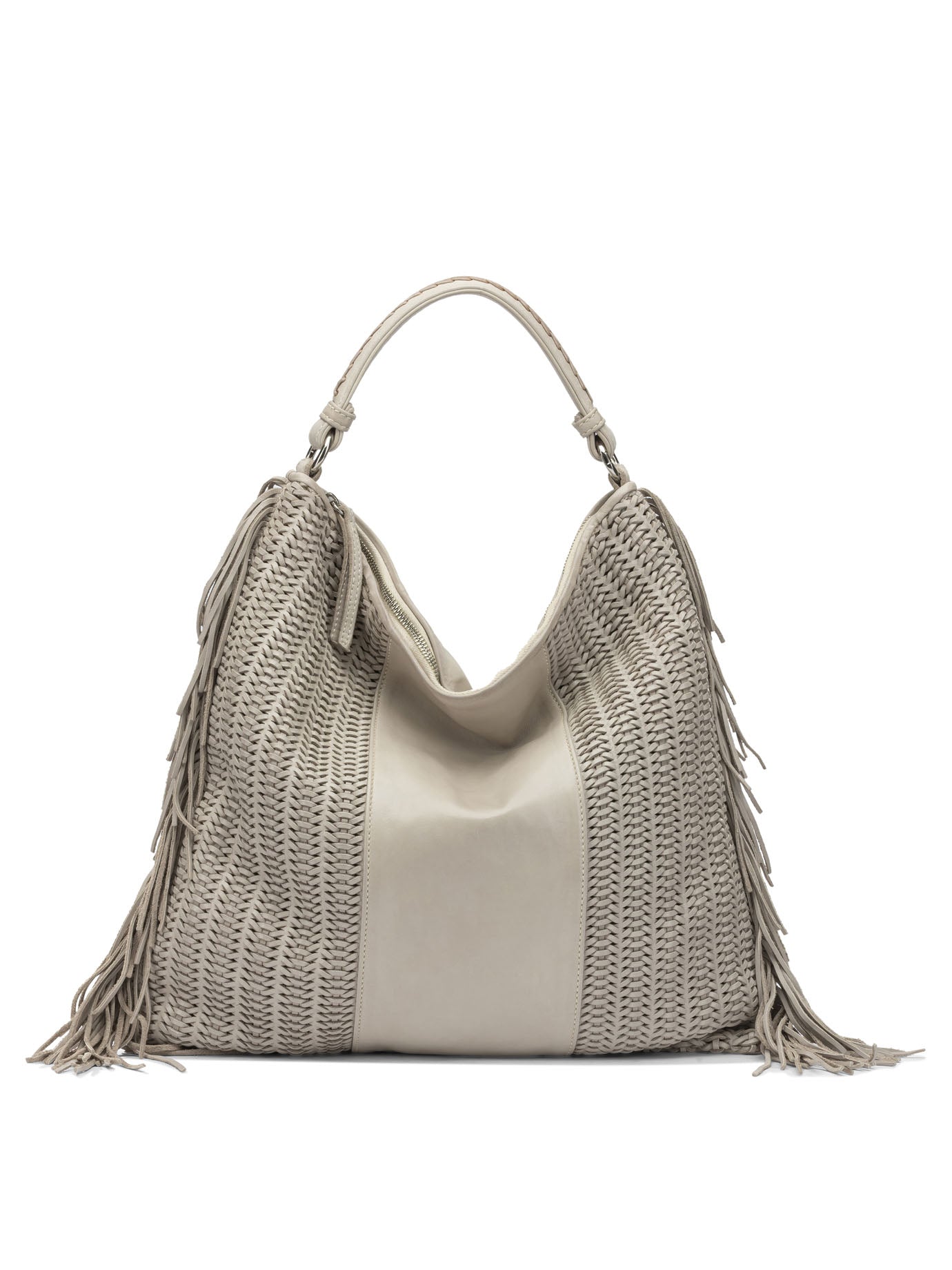 Beige Leather Shoulder Bag