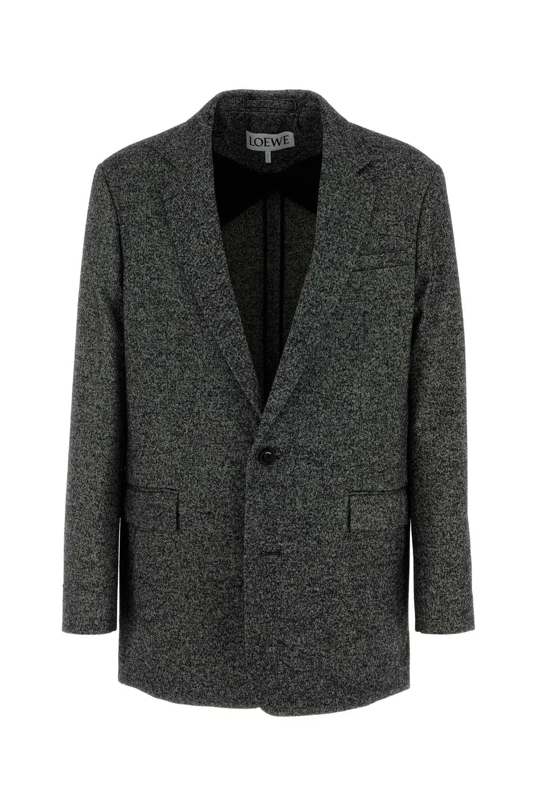 Two-Tone Wool Blend Blazer