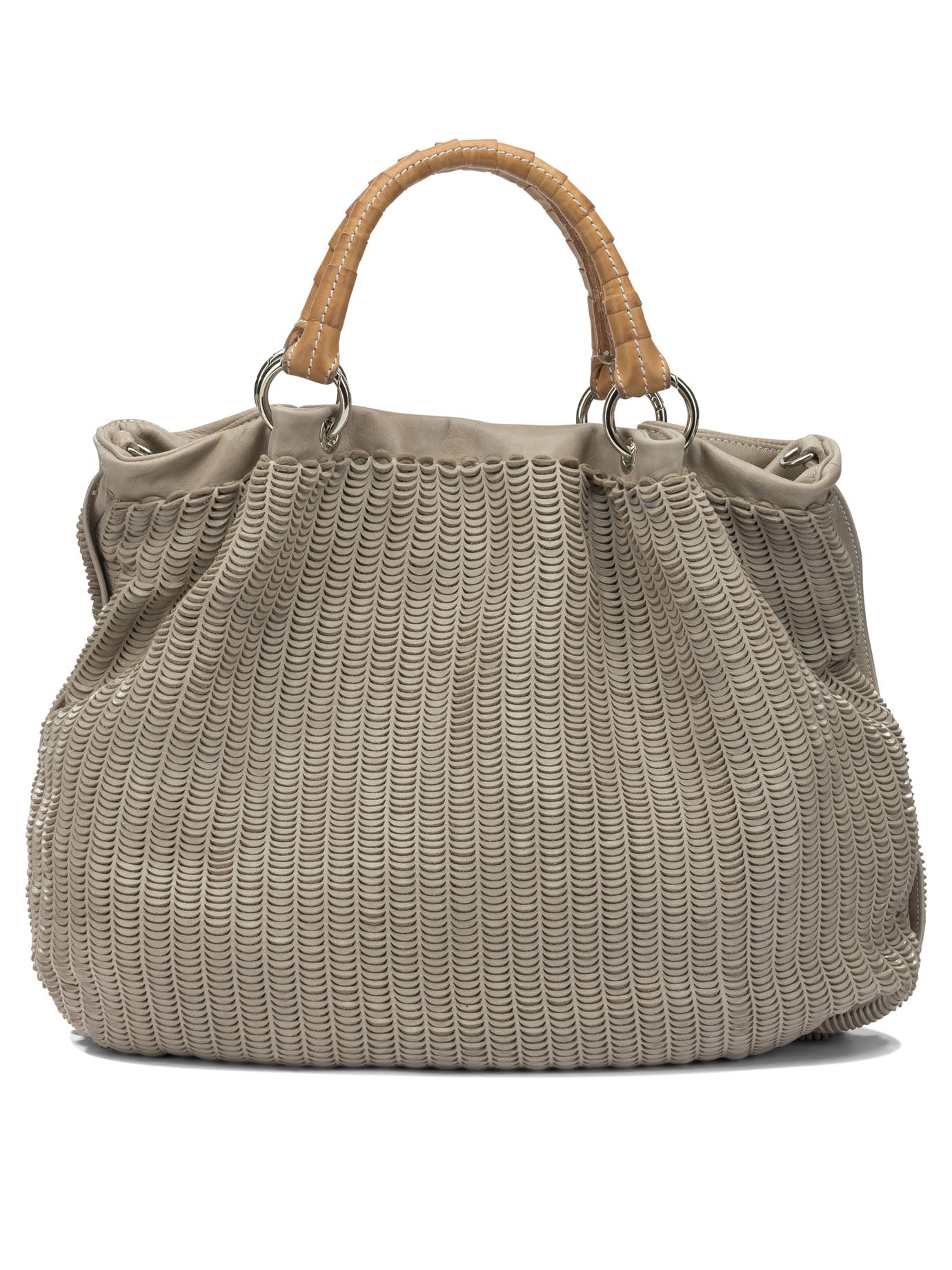 Beige Leather Handbag