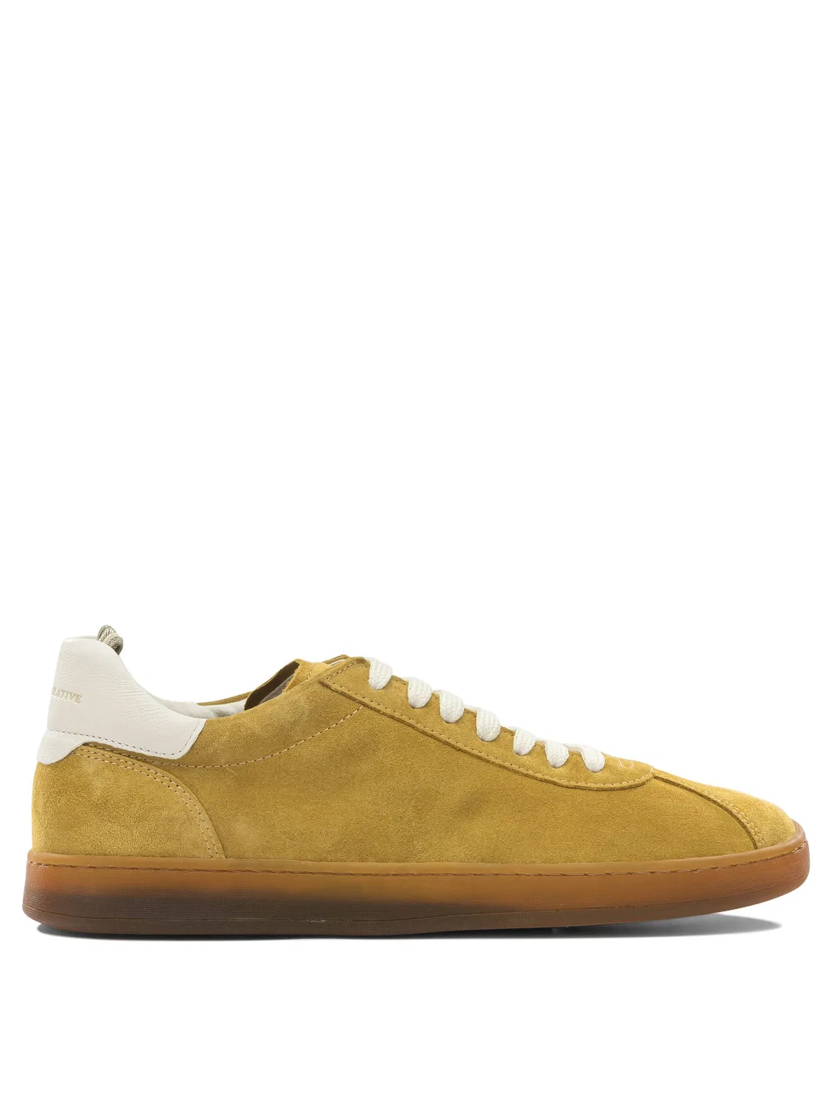 Yellow Leather Rubber Sneakers