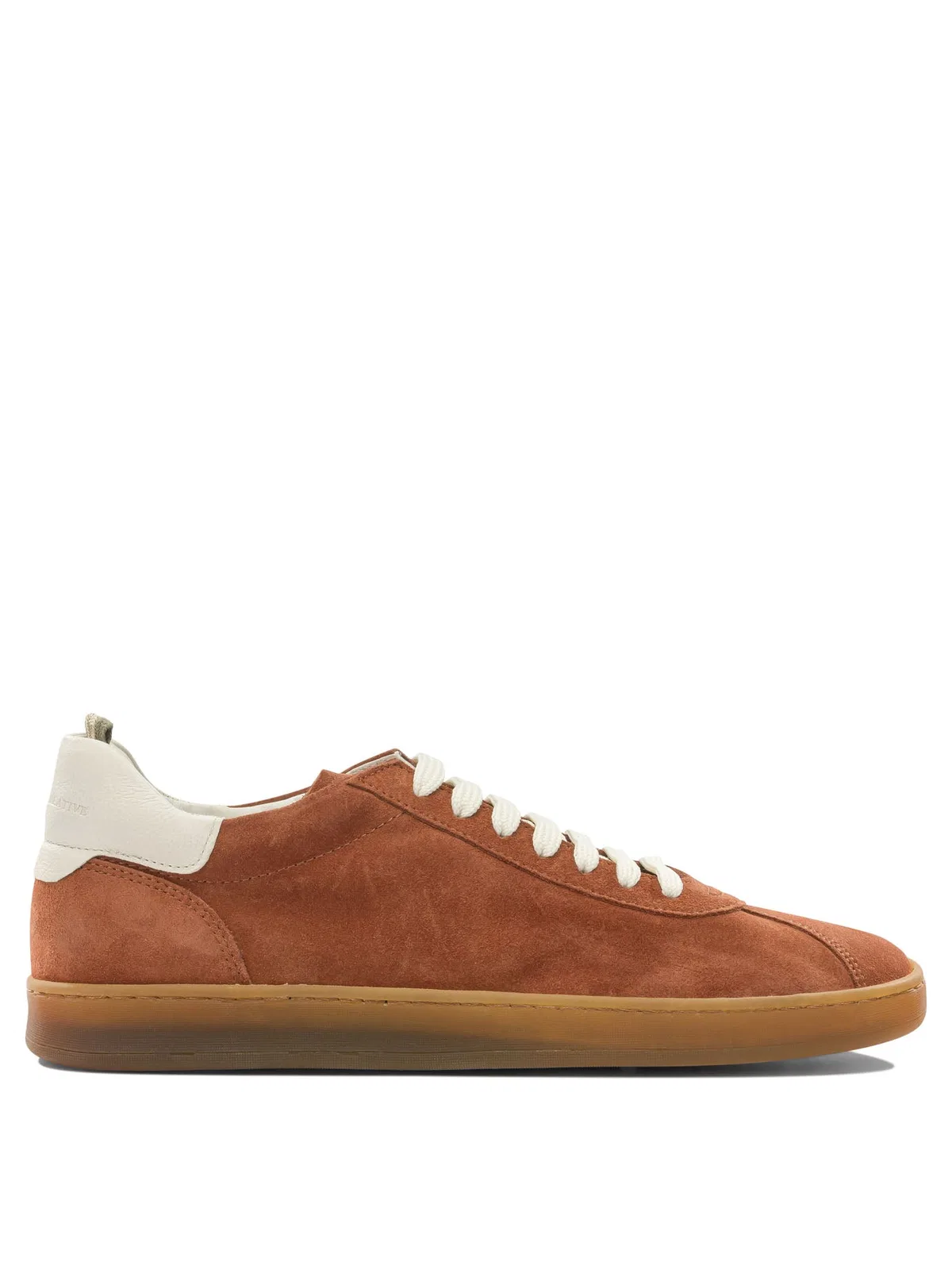 Orange Leather Rubber Sneakers