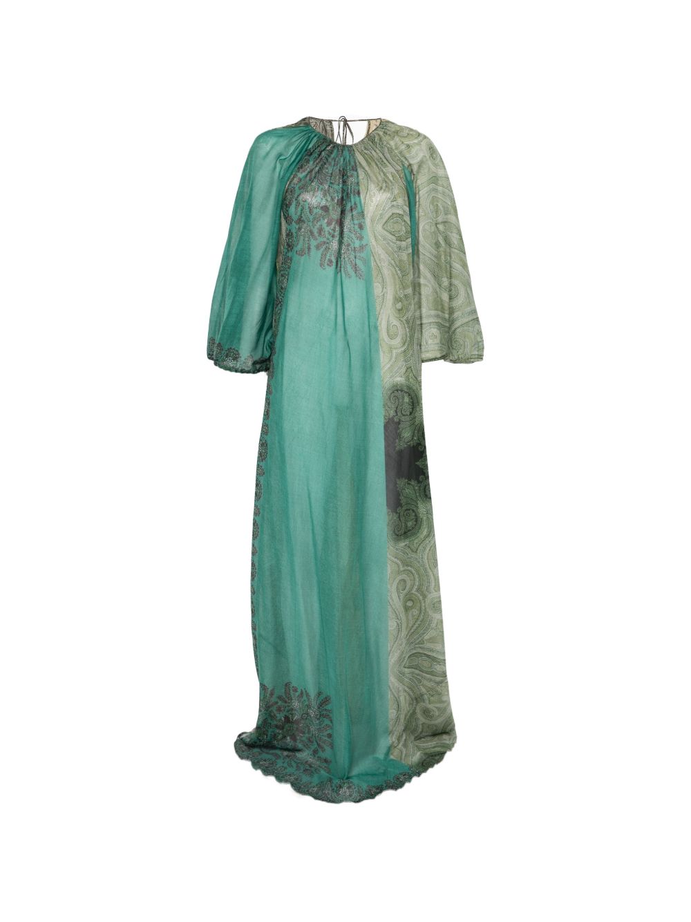 Pritned Cotton And Silk Dress